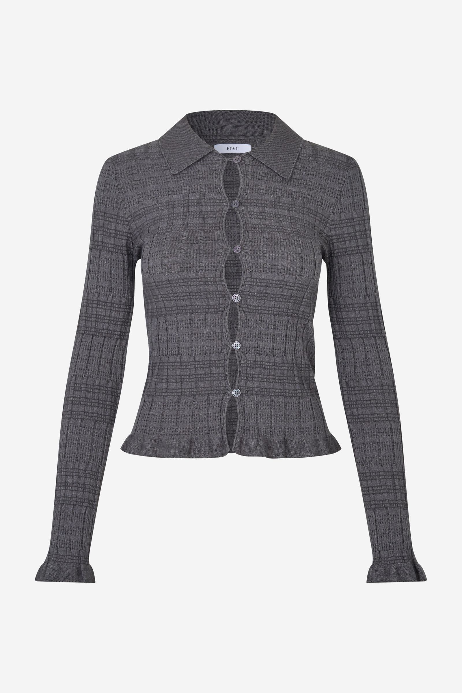 ENYELIA LS CARDIGAN 7377 Dark Grey Mel