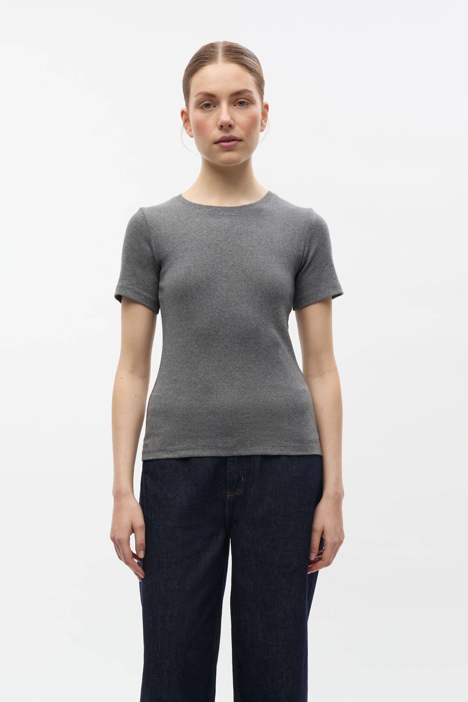 ENALLY SS O-N TEE 5314 Dark Grey Mel (ALLY)