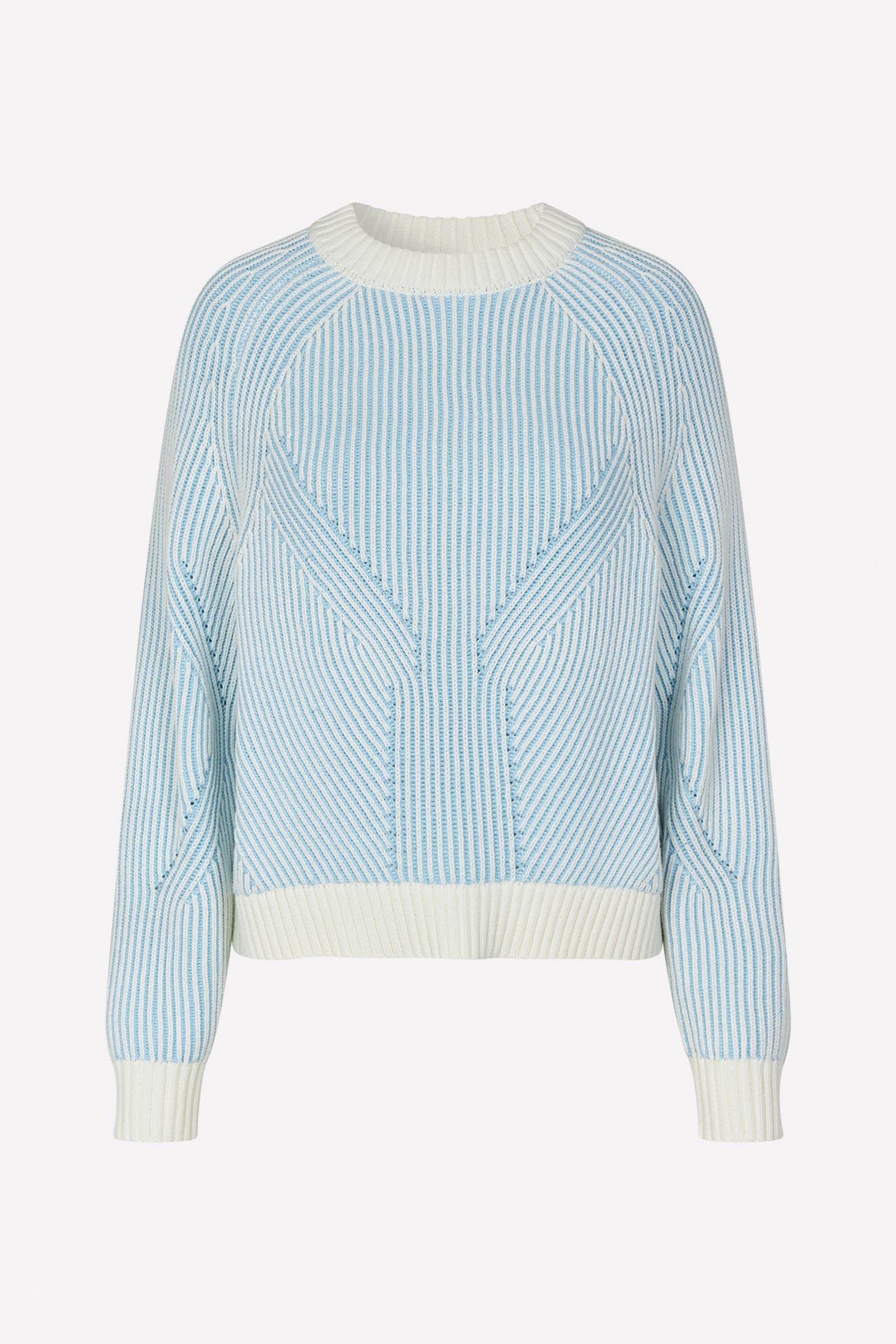 ENCAROLINE LS KNIT 5190 Sky-Gardenia