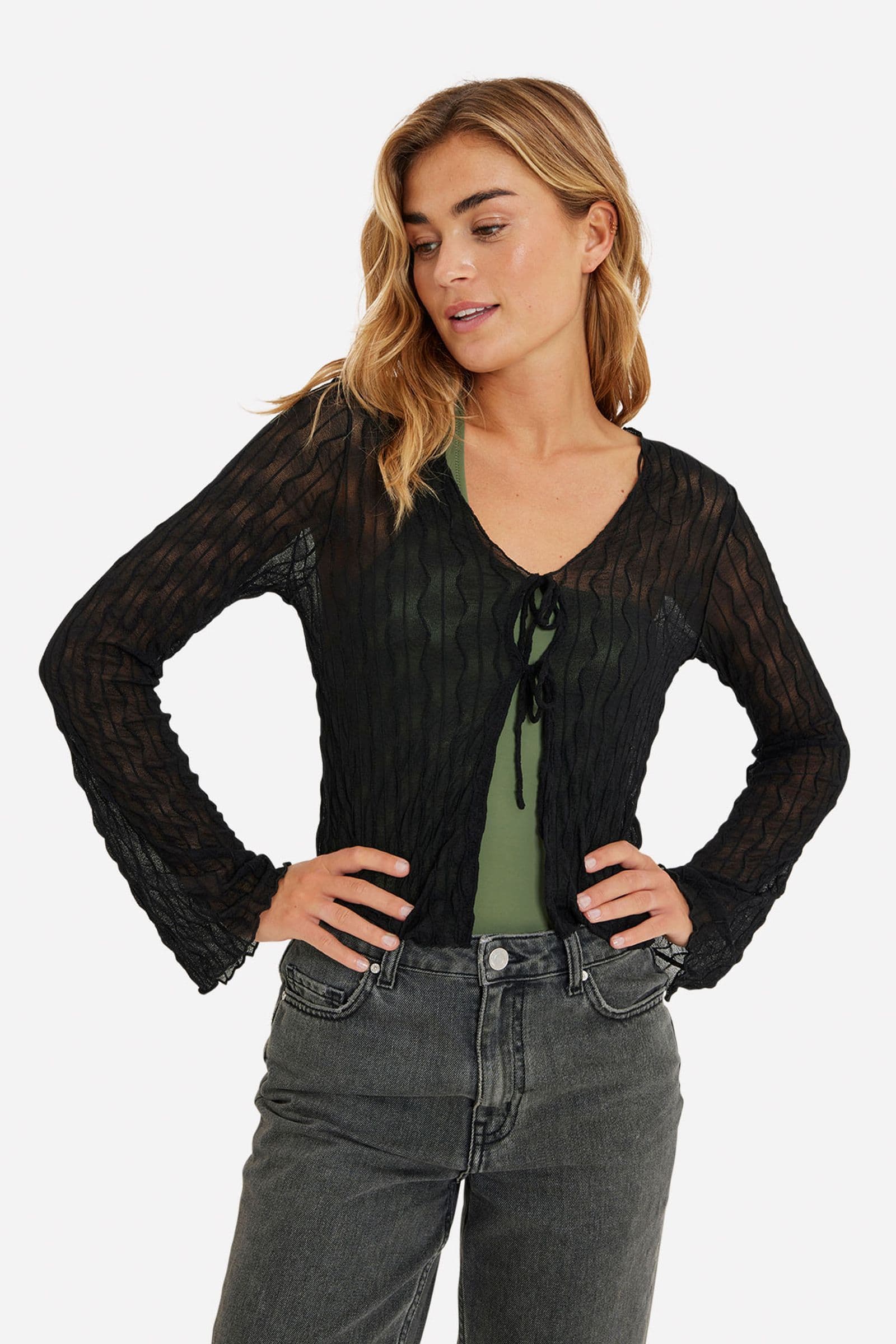 ENSOFIE LS CARDIGAN 6958 Black