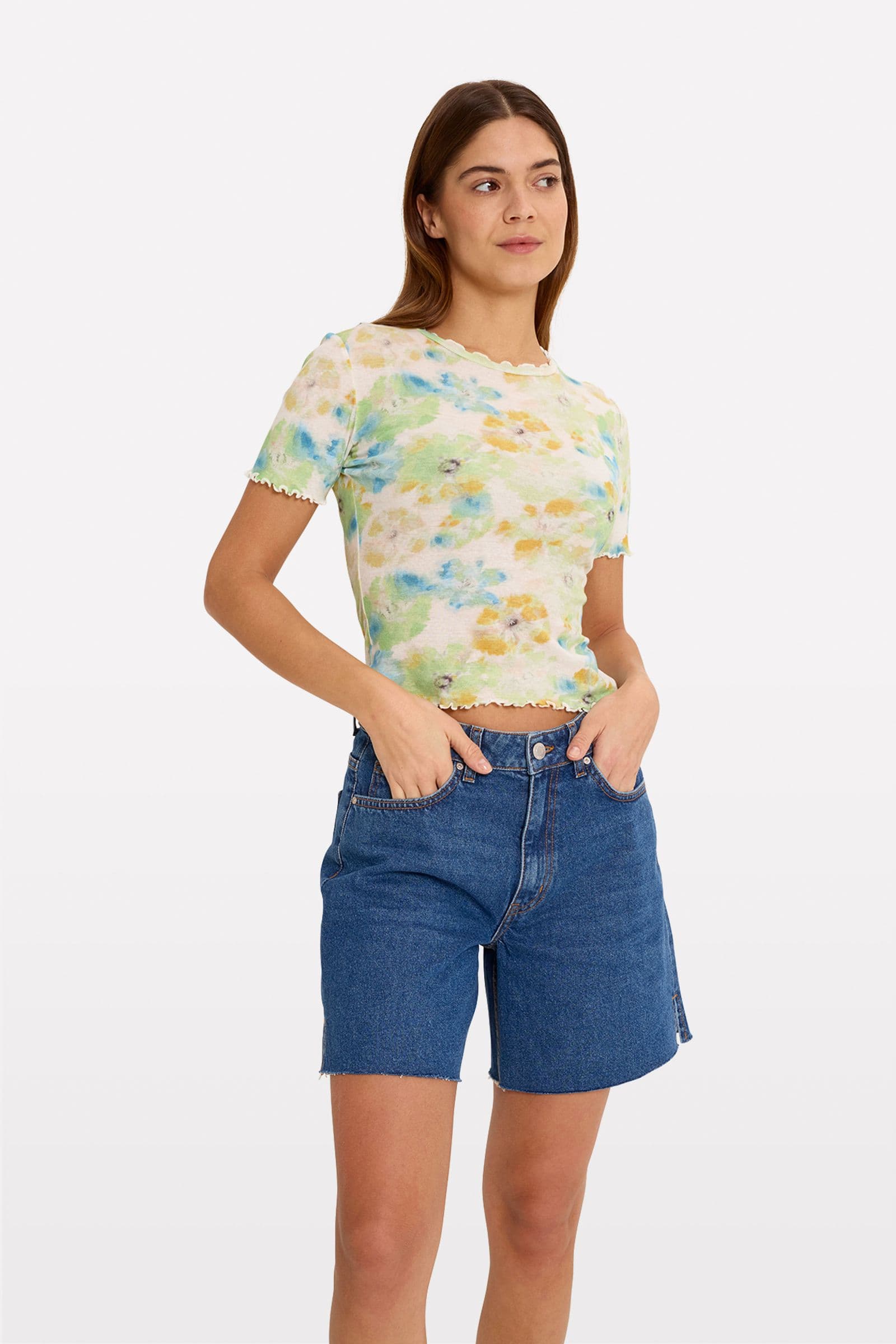 ENMYKONOS SS TEE AOP 5328 Spring Bloom