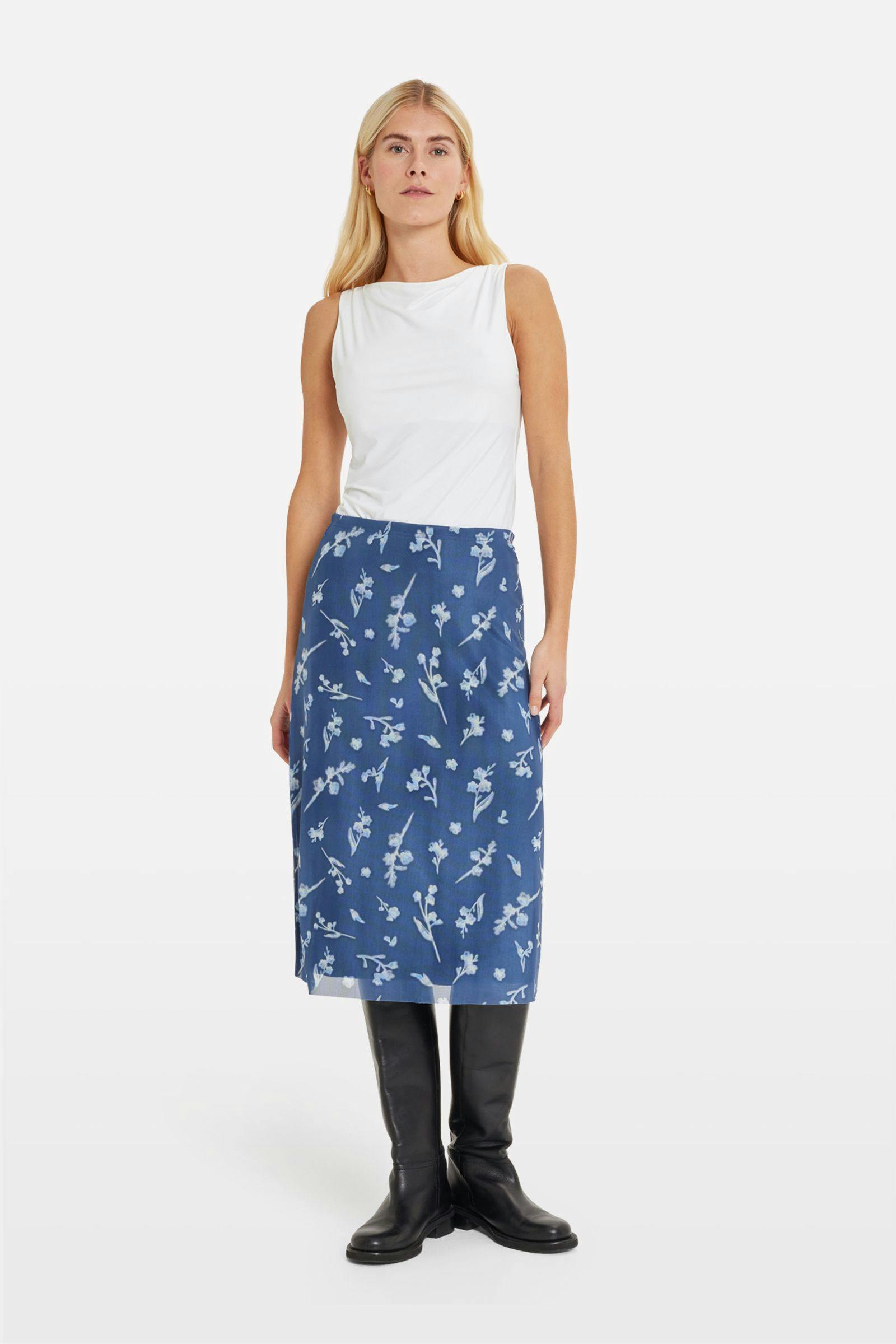 ENWILMA SKIRT AOP 7042 Cloudy flower