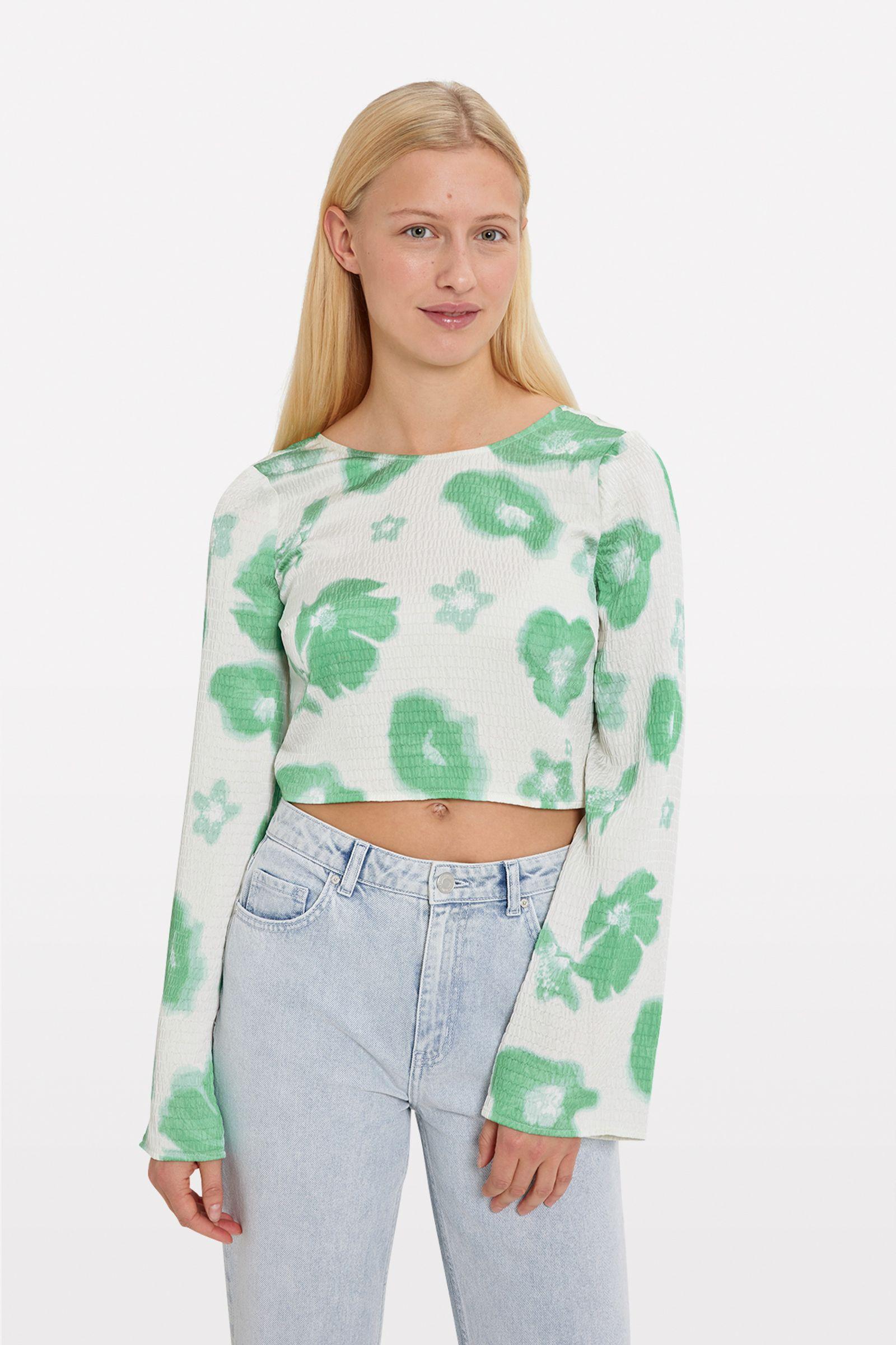 ENKANGAROO LS TOP AOP 7069 Green bloom