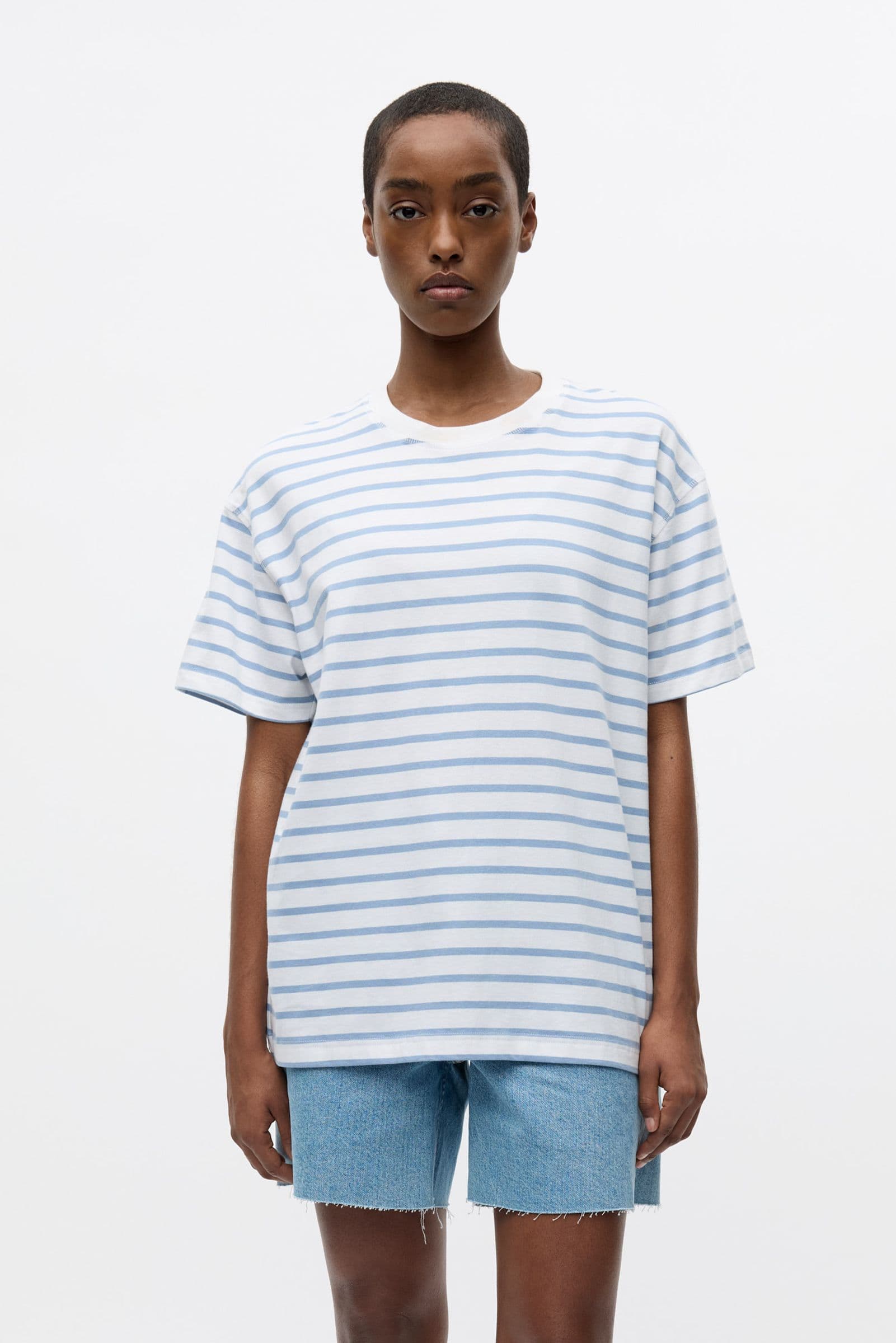 ENKULLA SS STRIPE 5310 White-Rain Stripe