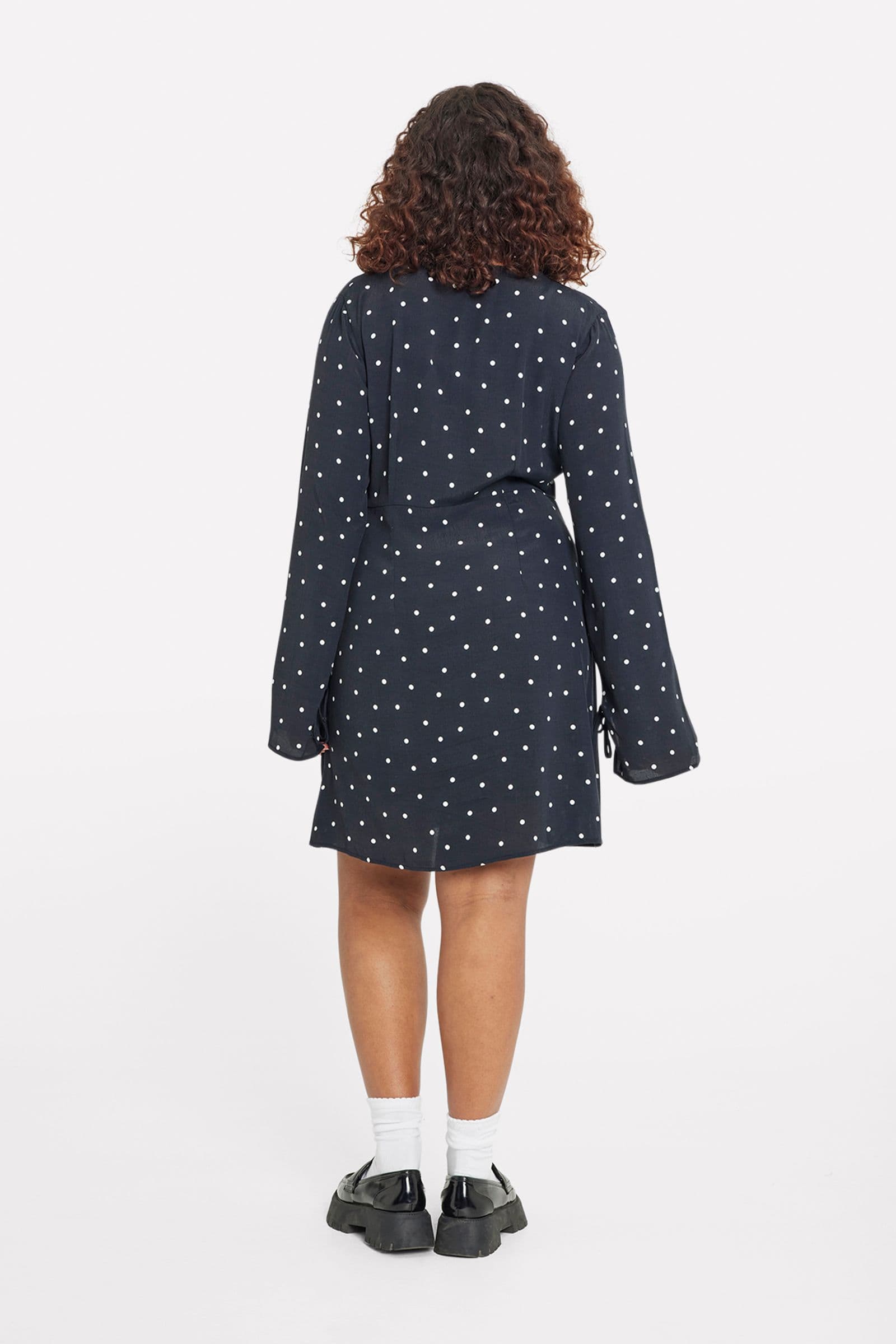 ENHAZEN LS DRESS AOP 7014 Black Dot