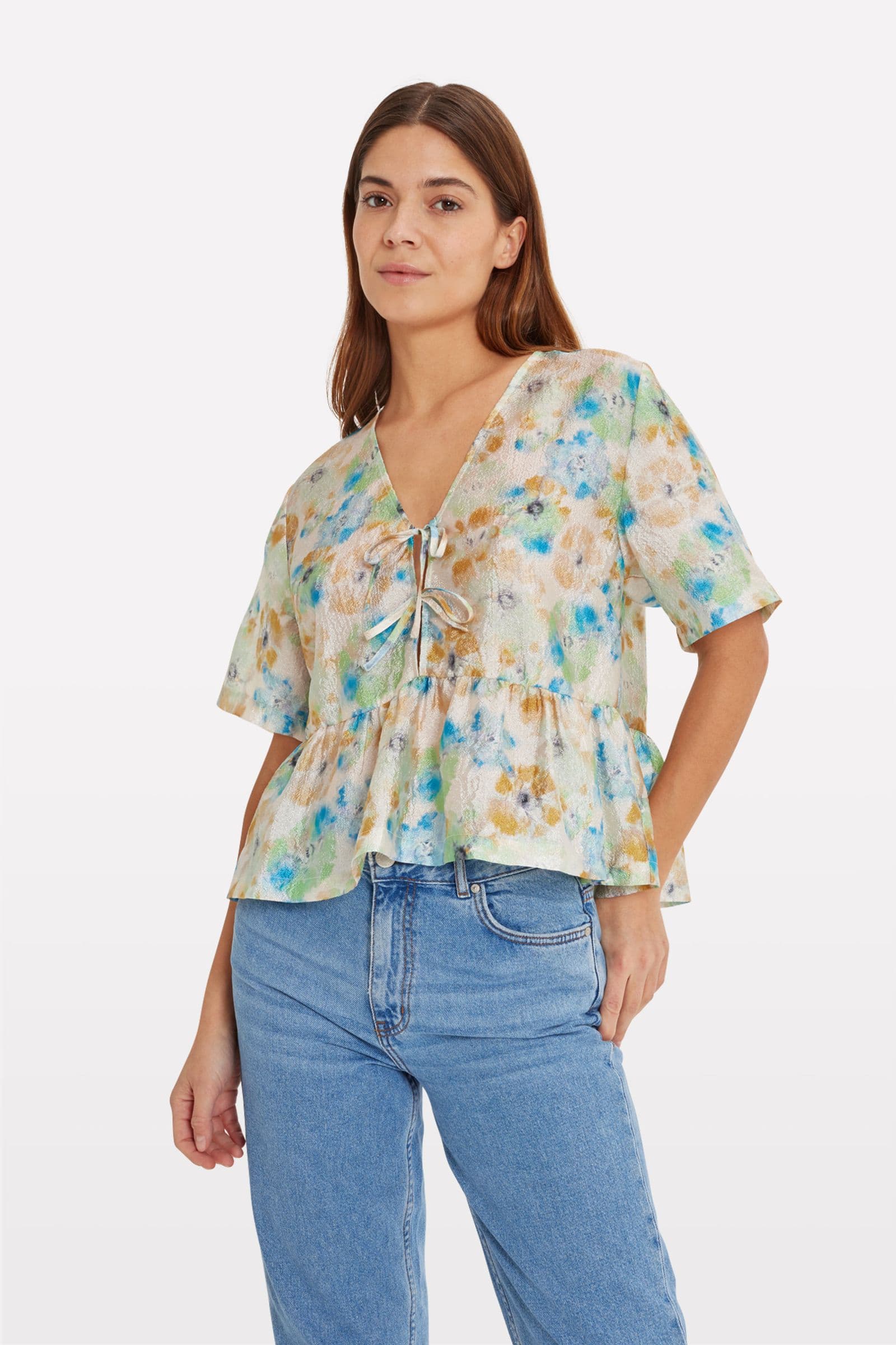 ENWEBSTER SS TOP AOP 7063 Spring Bloom