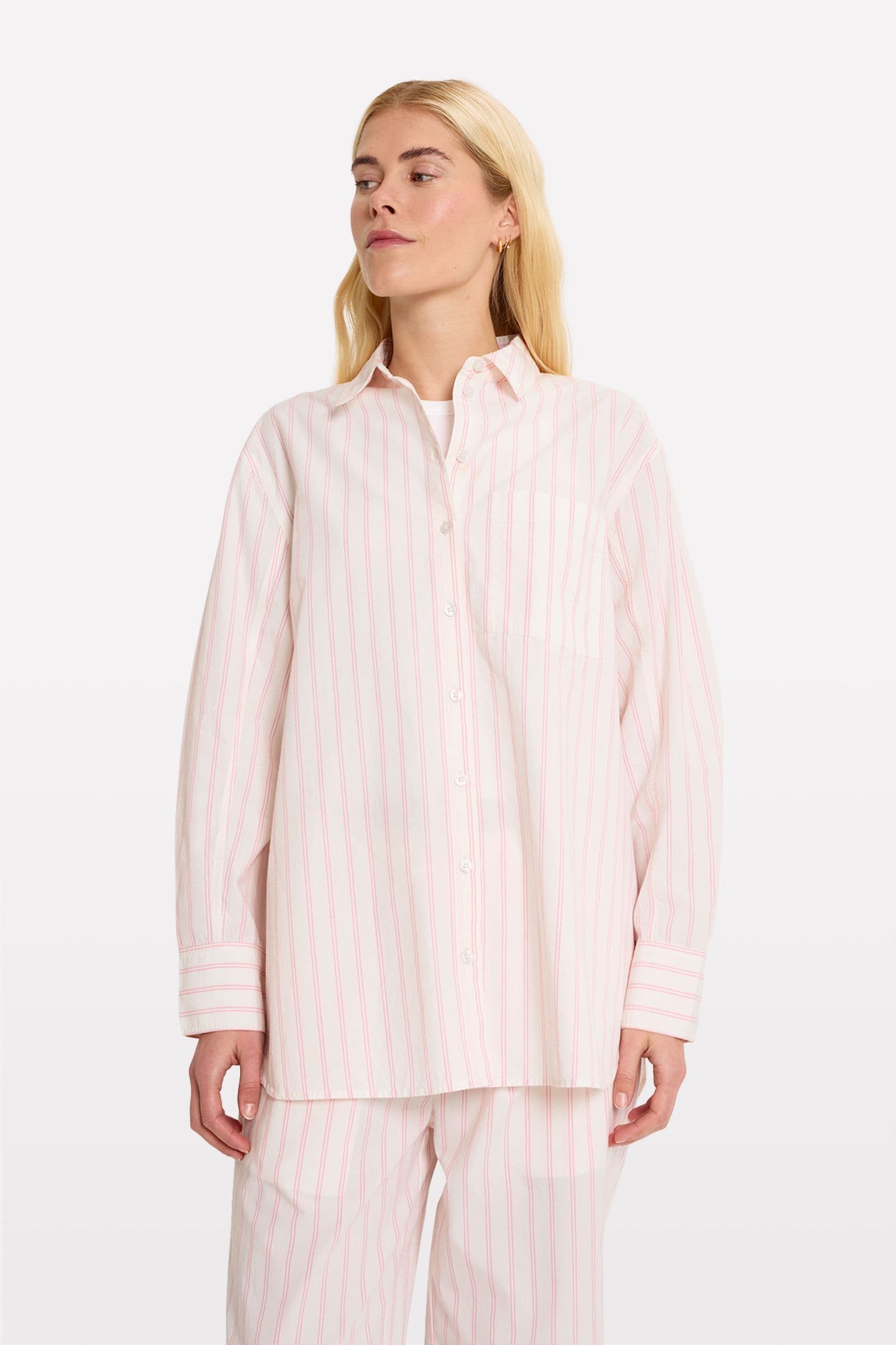 ENWEBSTER LS SHIRT ST 7119 GERANIUM STRIPE