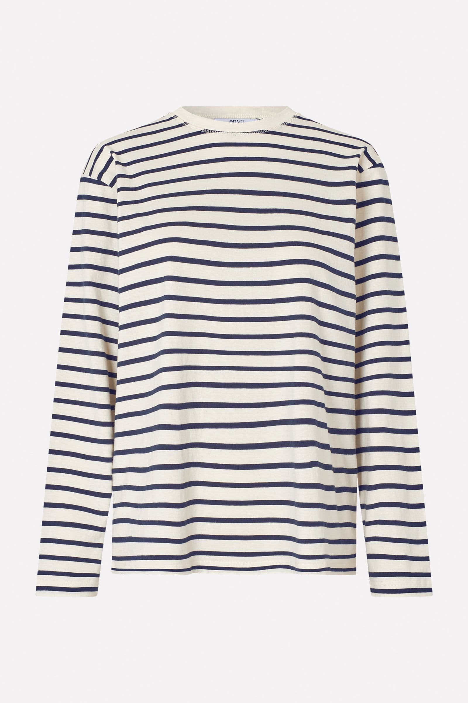 ENKULLA LS STRIPE 5310 Gardenia/Navy Blazer