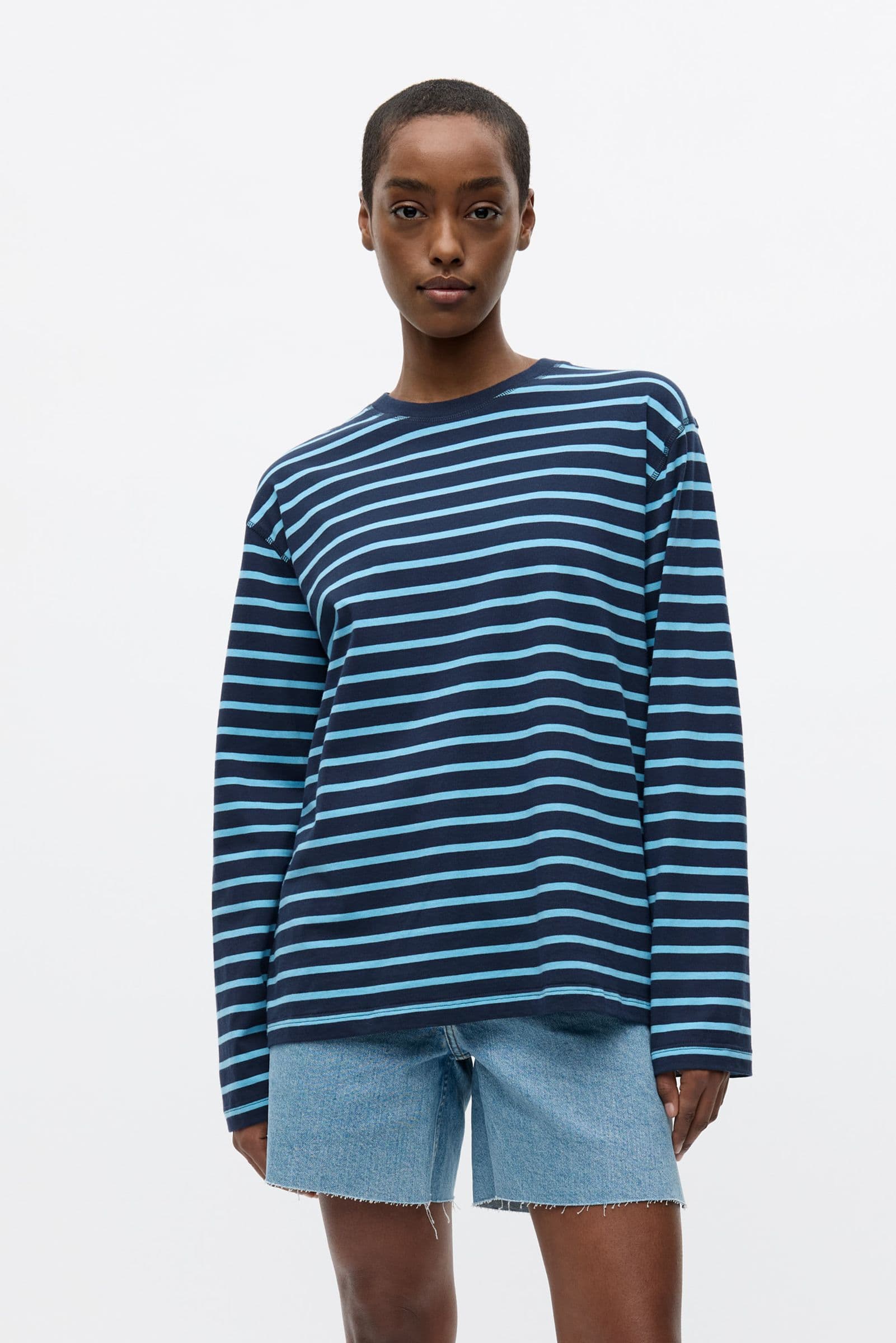 ENKULLA LS STRIPE 5310 Navy/Blue