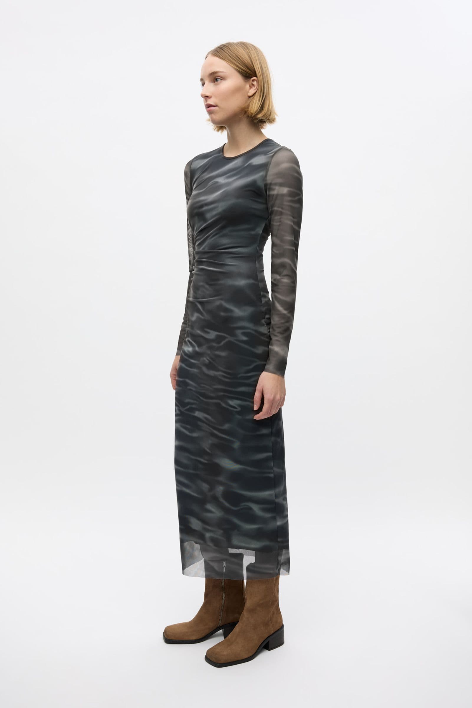 ENLOMOND LS DRESS AOP 7042 Waterfalls