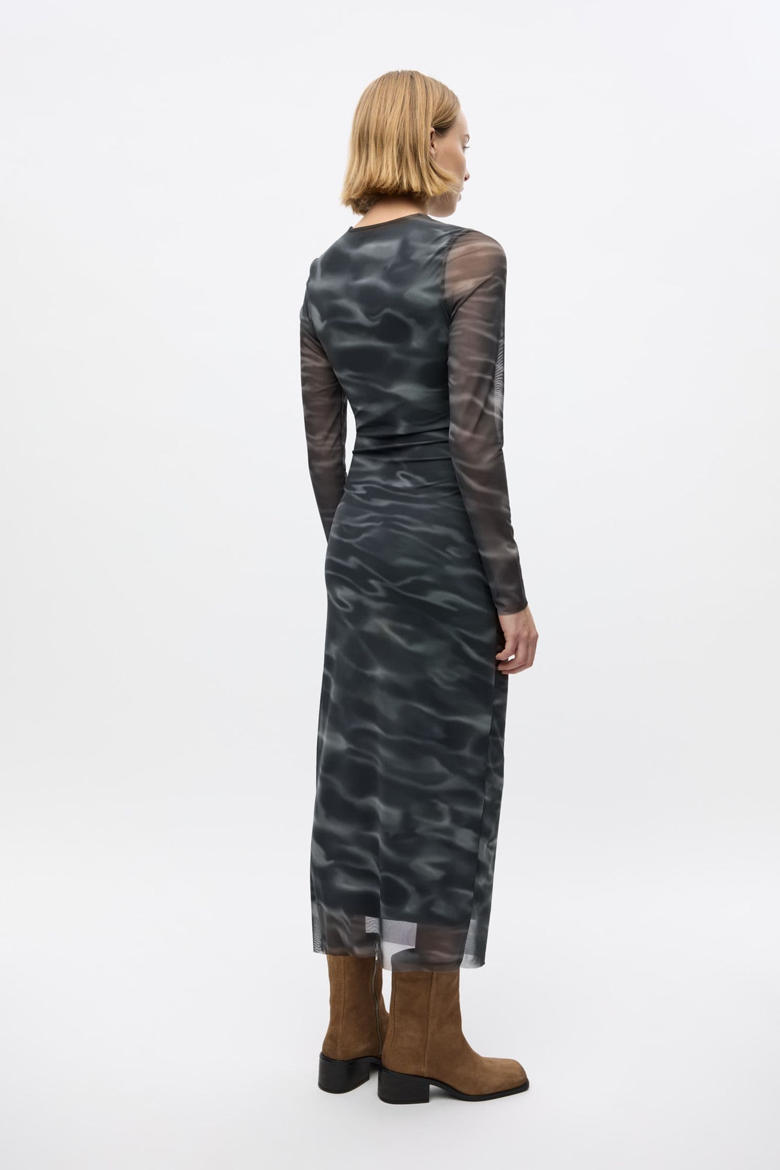 ENLOMOND LS DRESS AOP 7042 Waterfalls