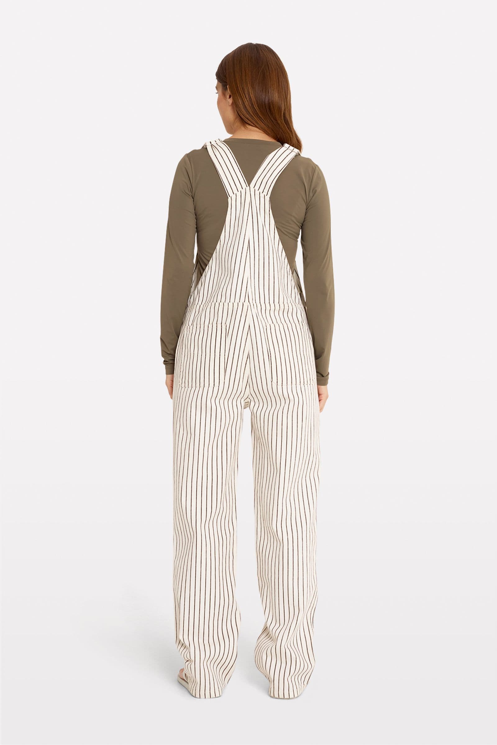 ENBECKY DUNGAREE ST 6865 Cream-Java Stripe