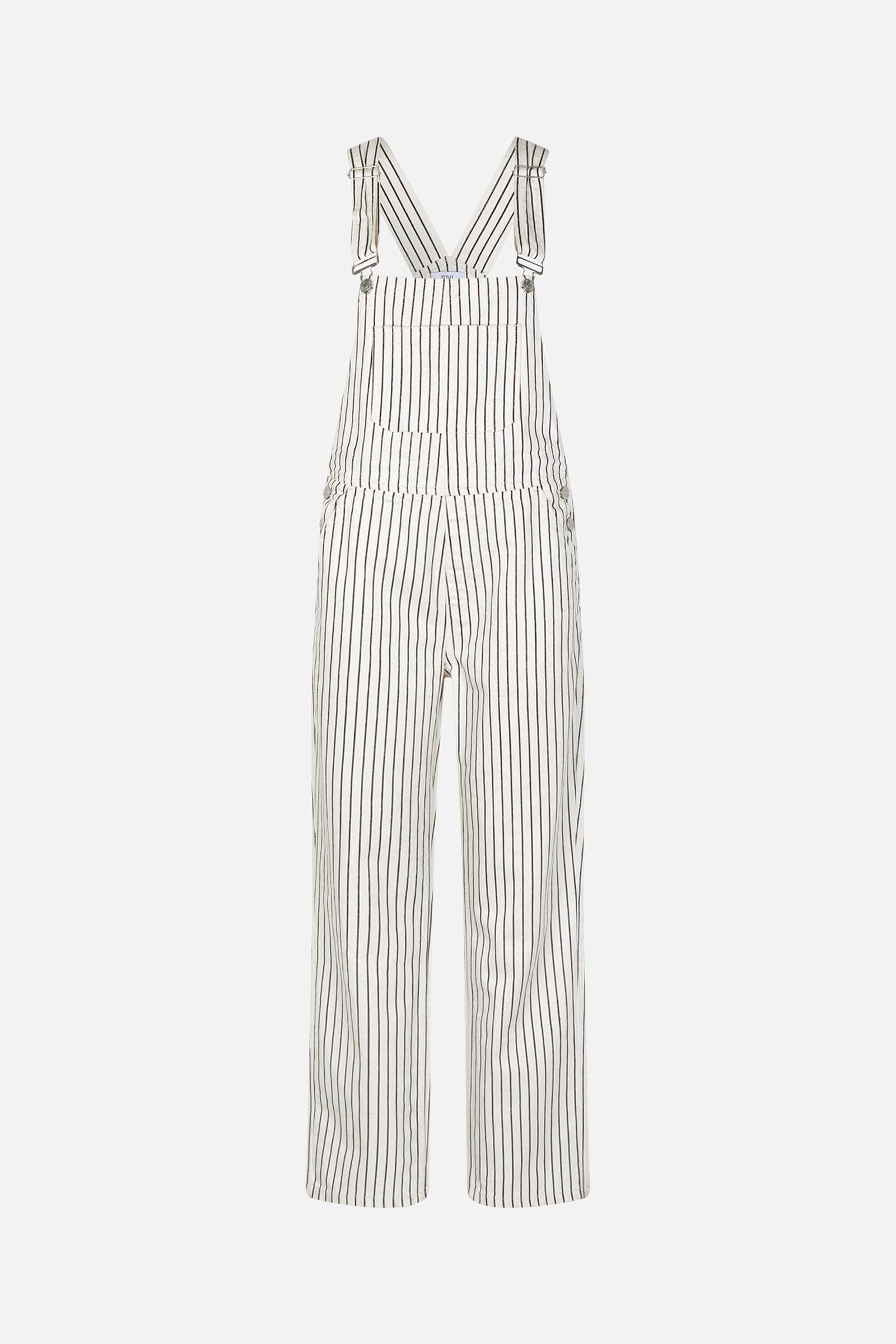 ENBECKY DUNGAREE ST 6865 Cream-Java Stripe