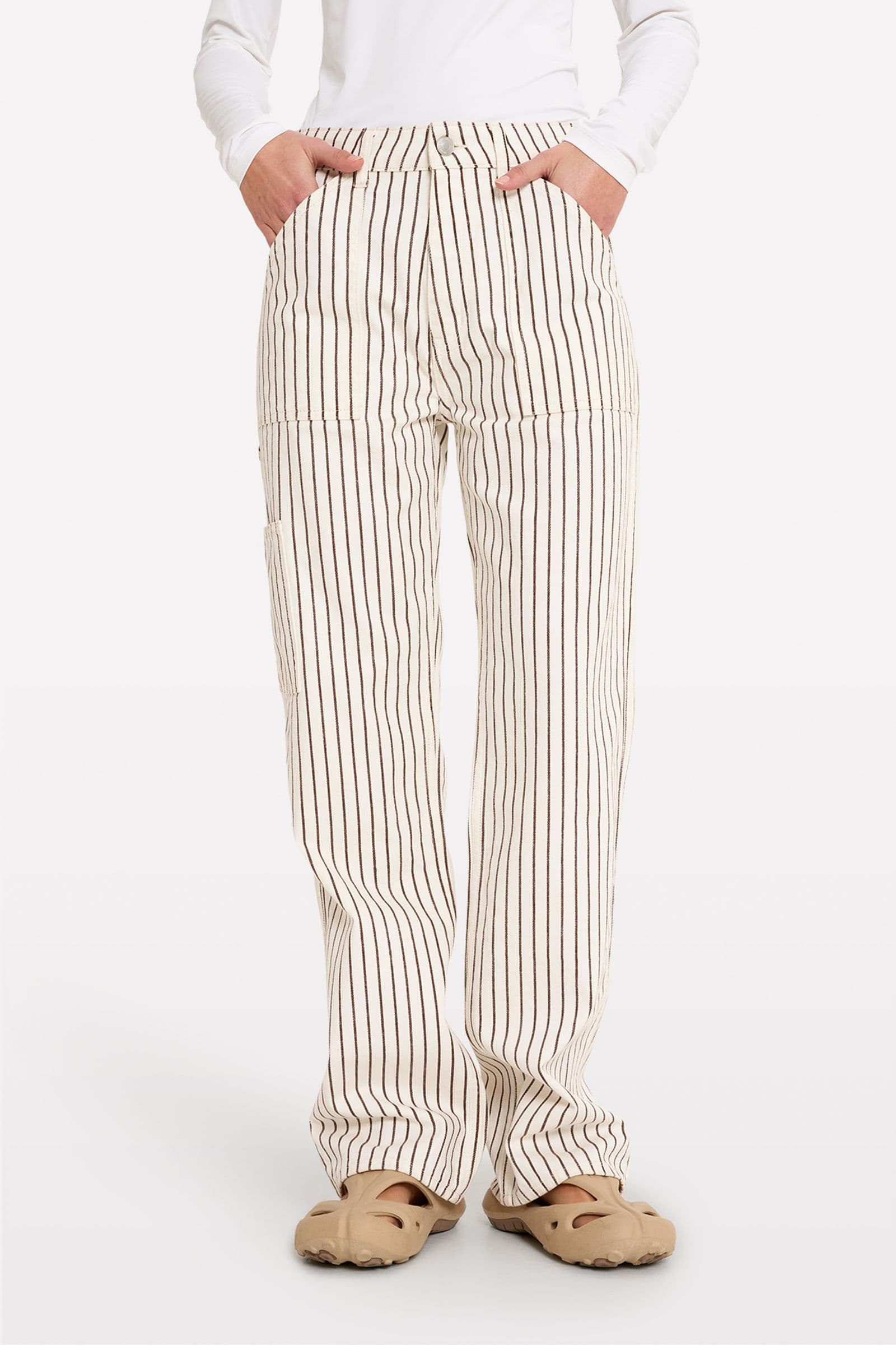 ENBERRY JEANS ST 6865 Cream-Java Stripe