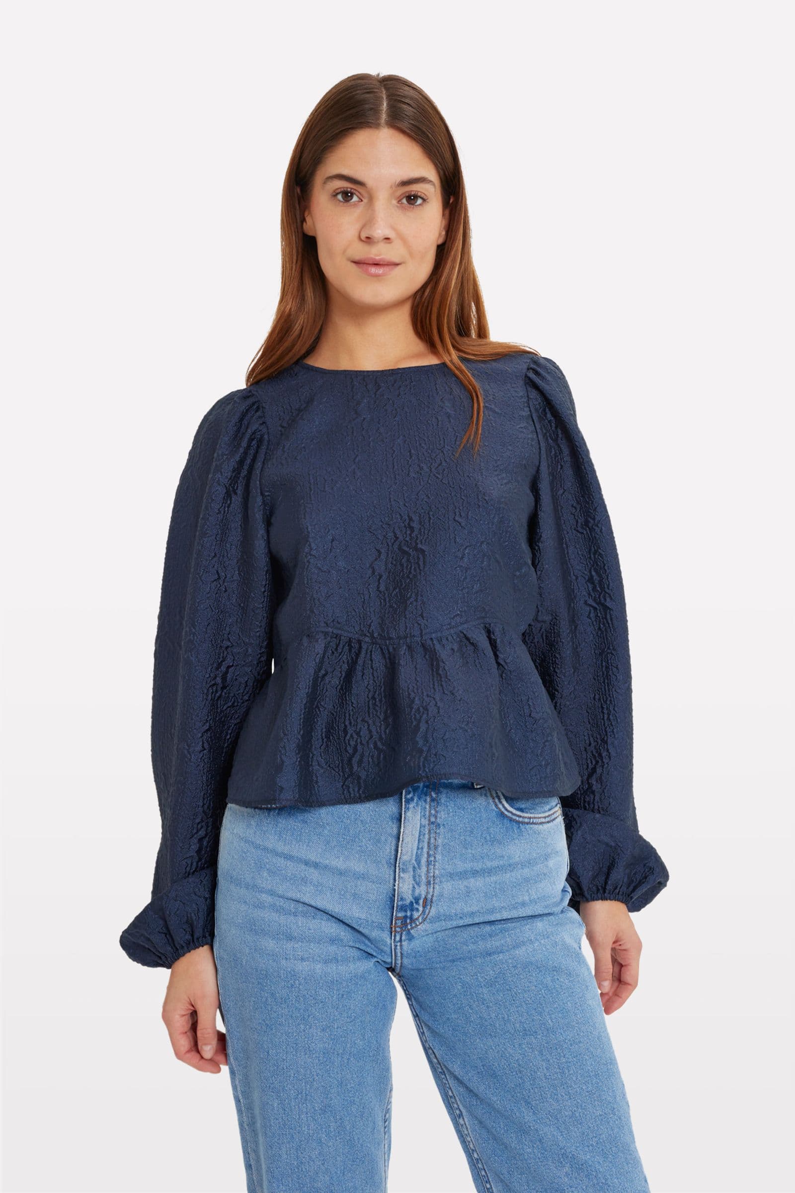 ENTRIAL LS TOP 7063 Navy Blazer