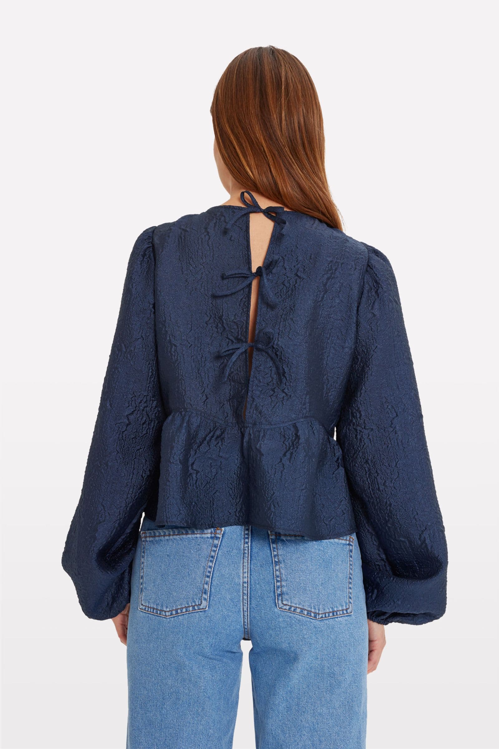 ENTRIAL LS TOP 7063 Navy Blazer