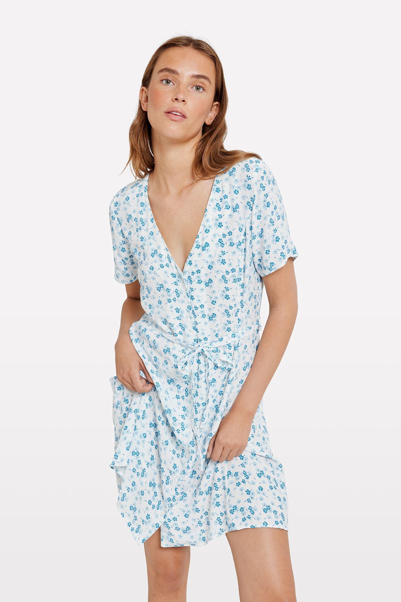 ENFAIRFAX SS DRESS AOP 7014 Blue Bryony