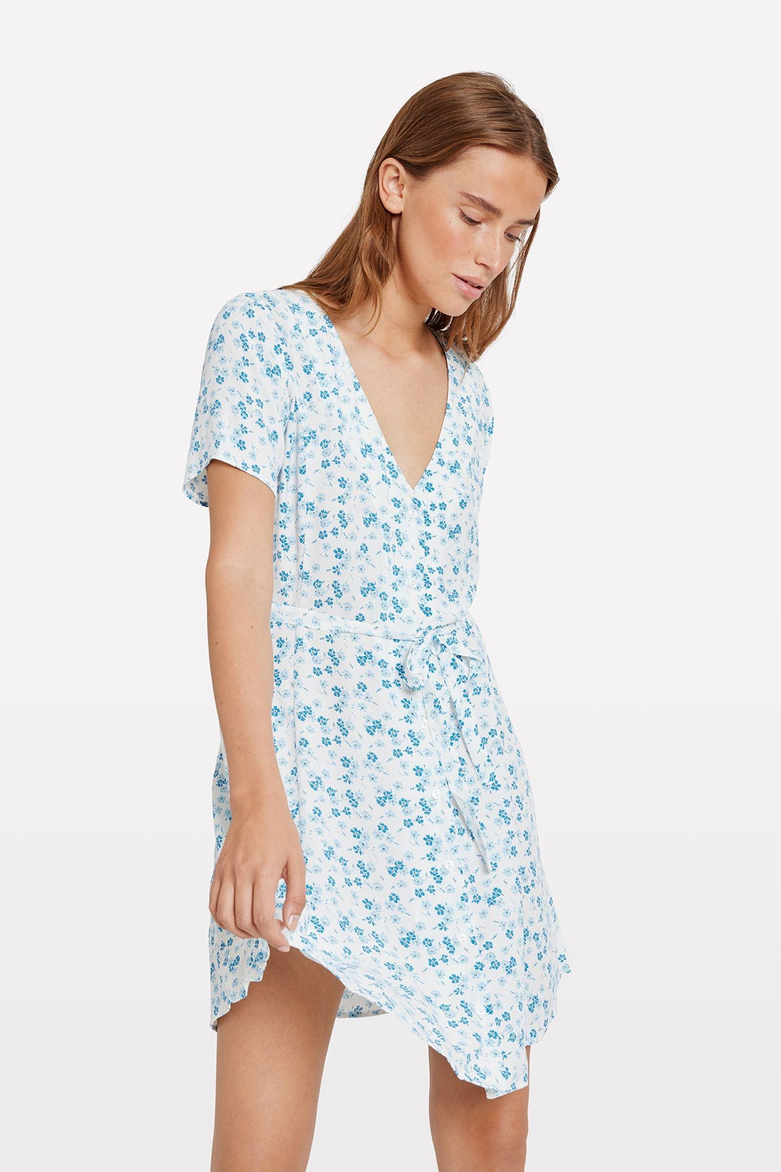 ENFAIRFAX SS DRESS AOP 7014 Blue Bryony