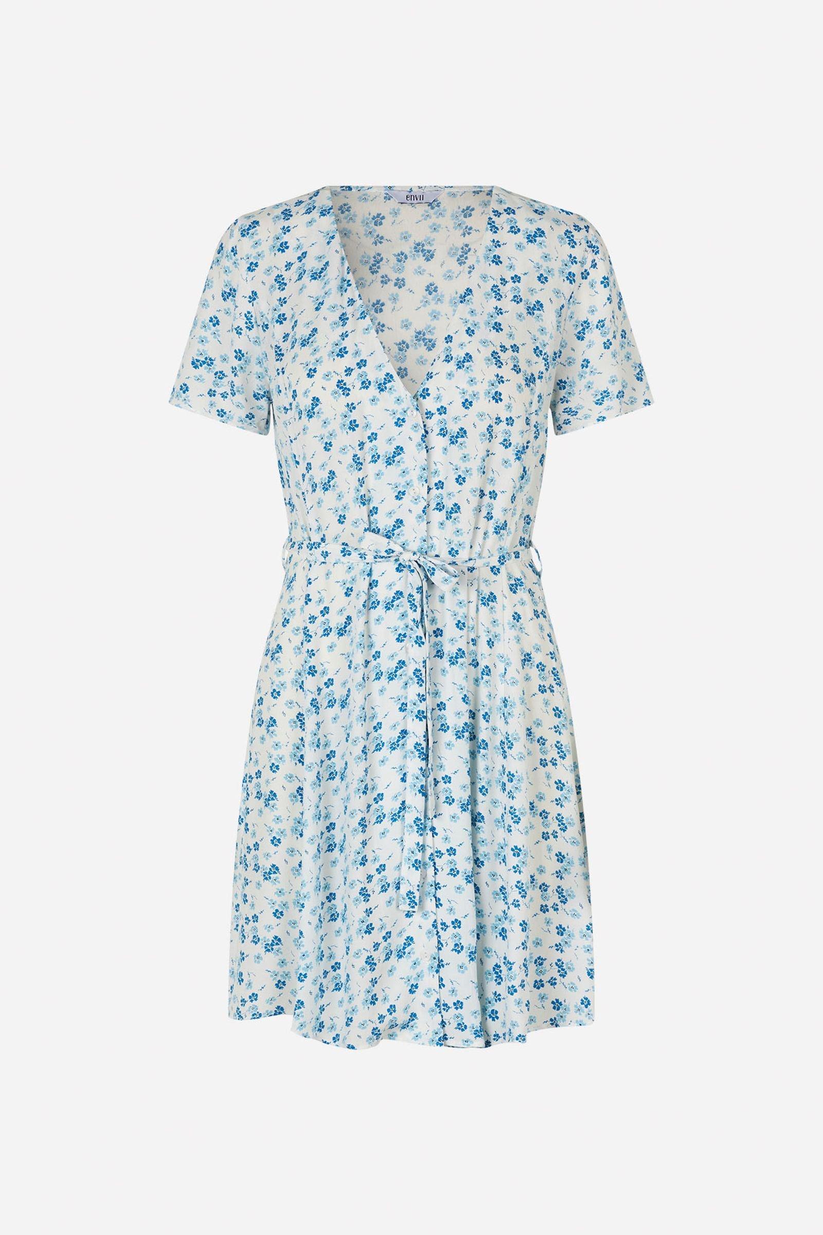 ENFAIRFAX SS DRESS AOP 7014 Blue Bryony