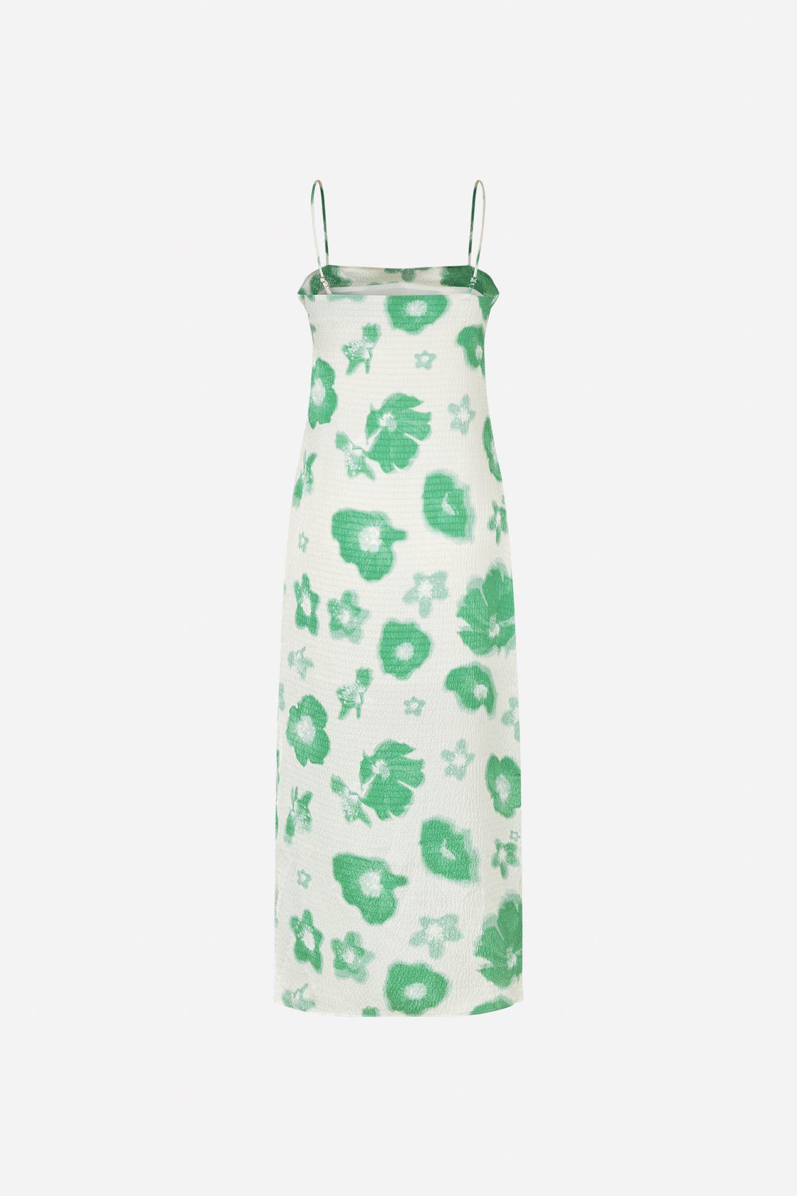 ENBADGER SL DRESS AOP 7069 Green bloom