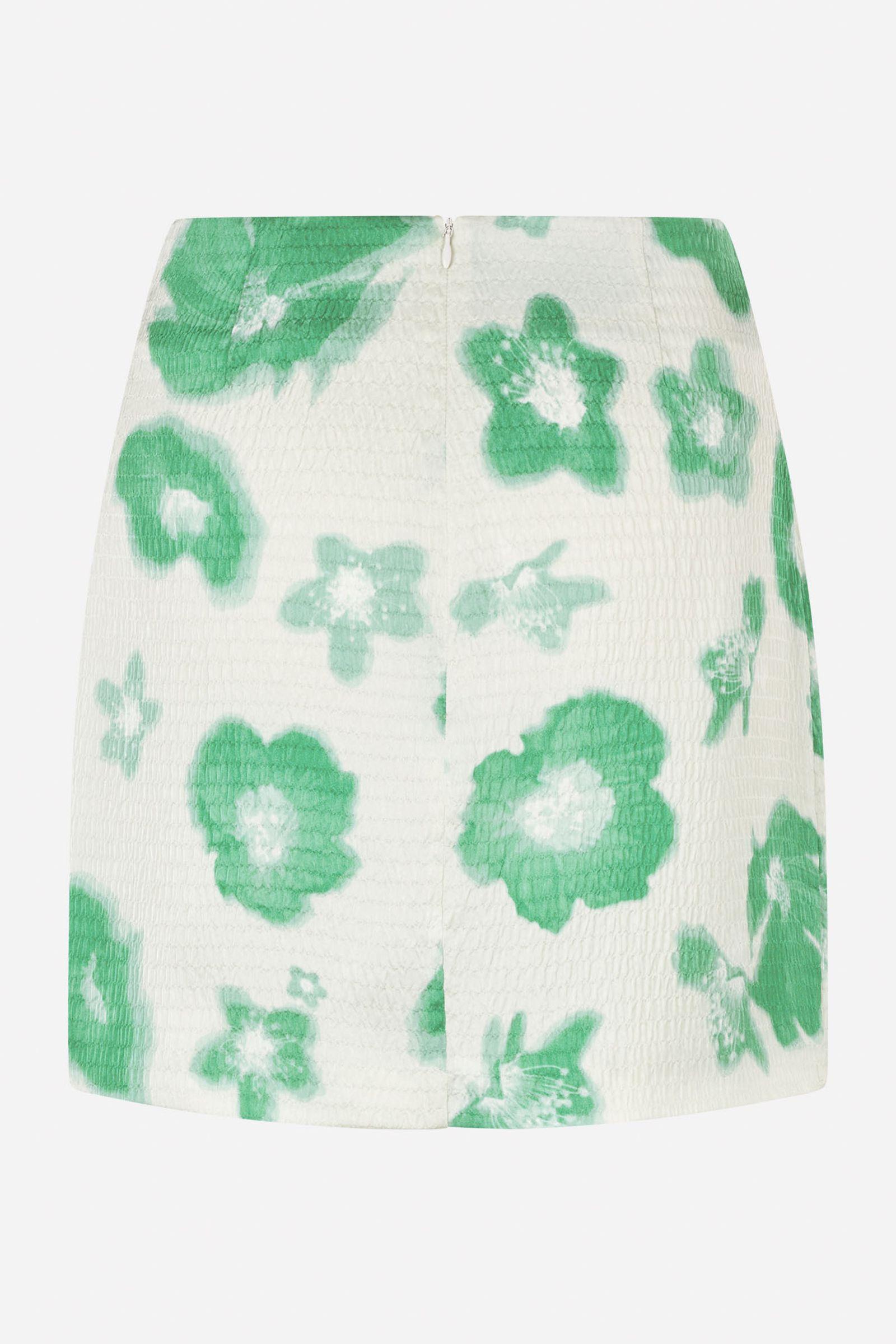 ENKANGAROO MINI SKIRT AOP 7069 Green bloom