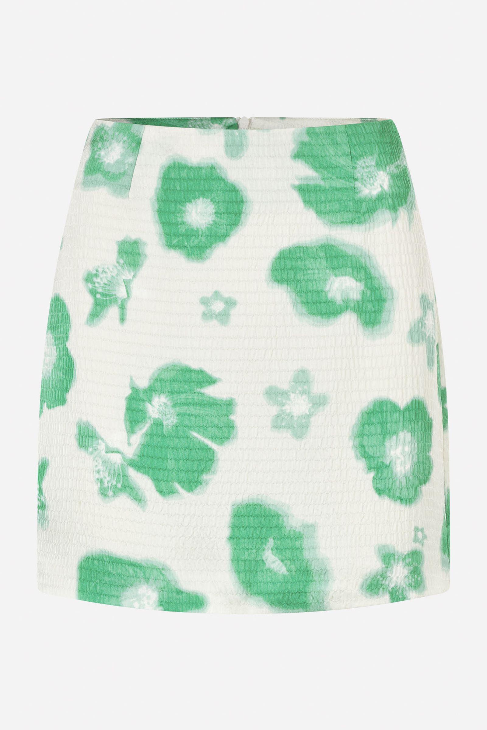 ENKANGAROO MINI SKIRT AOP 7069 Green bloom