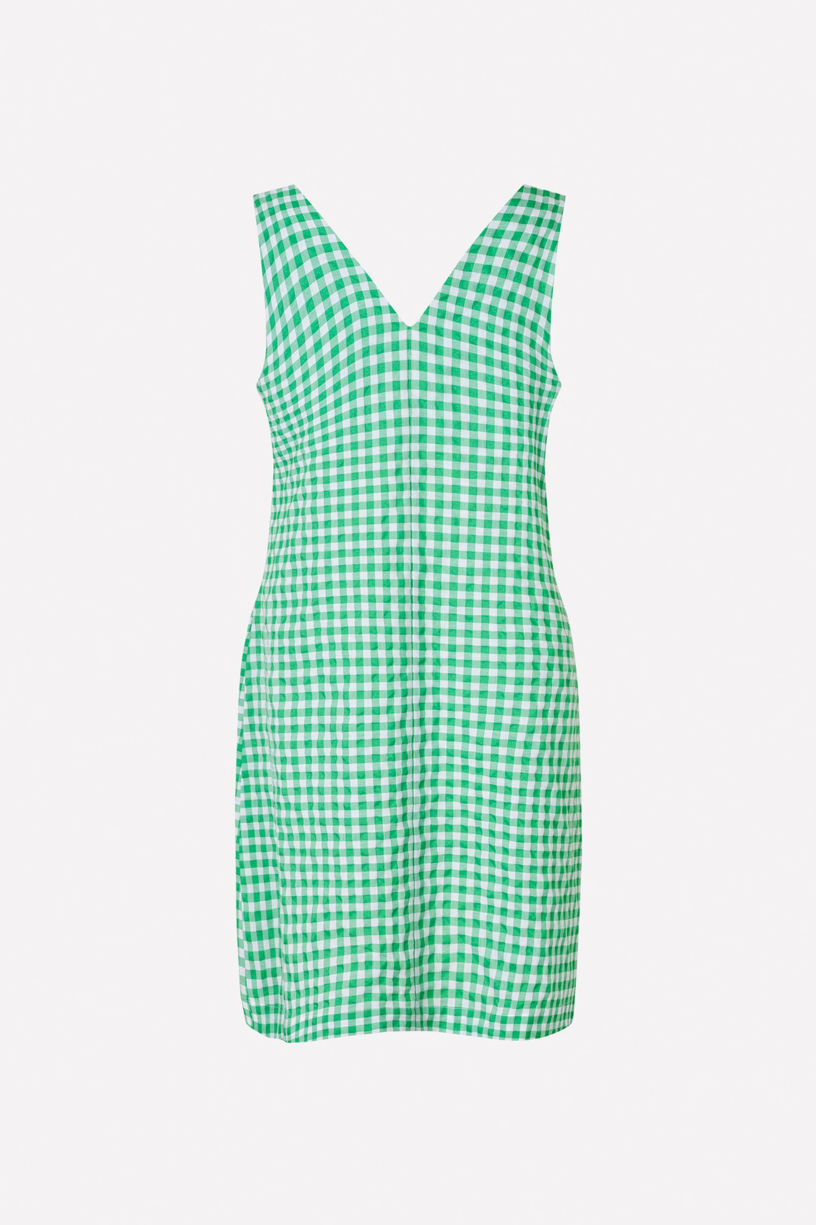 ENBUMP SL DRESS CH 7127 BRIGHT GREEN CHECK