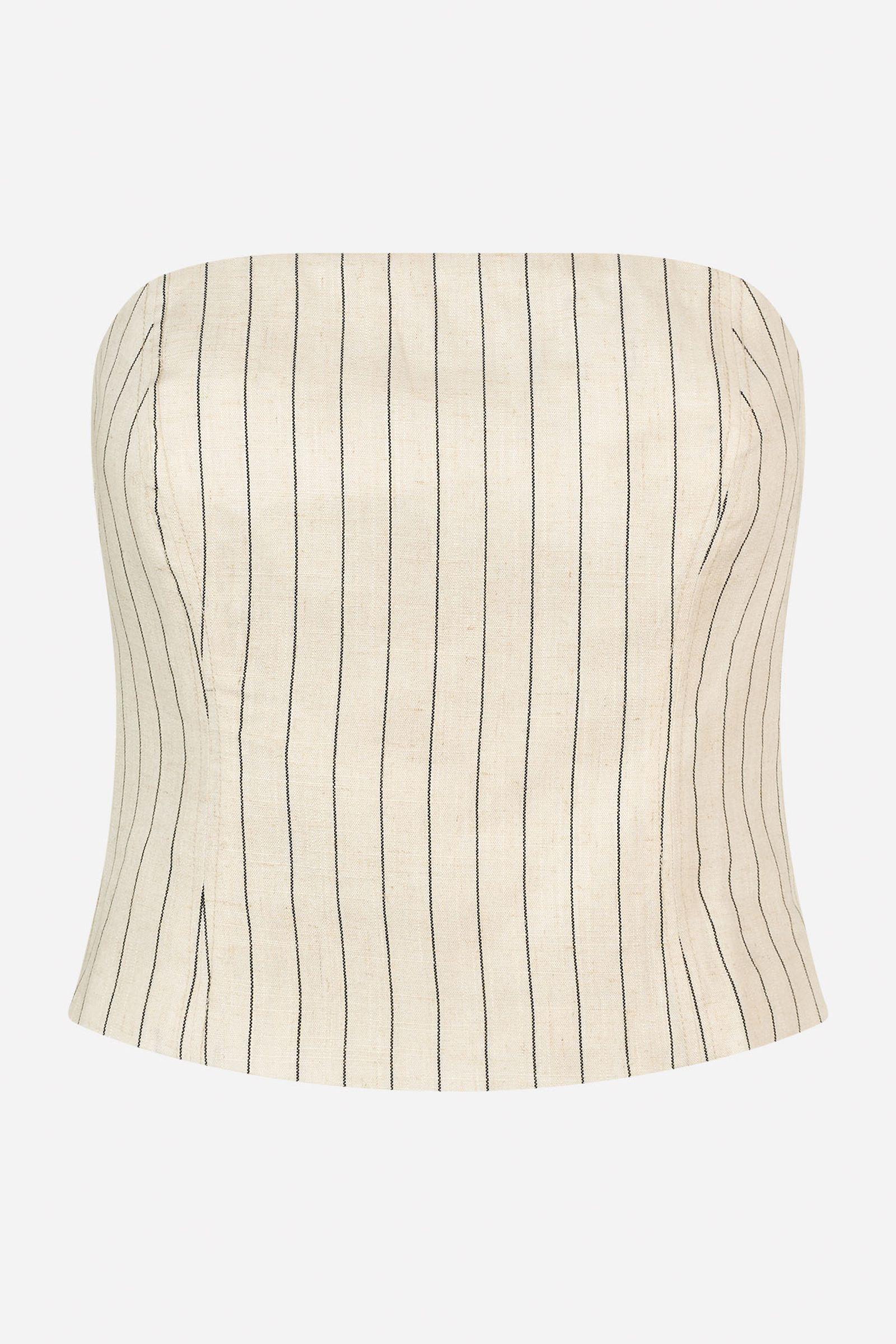 ENPUMPKIN SL TOP 7137 Oatmeal/black stripe