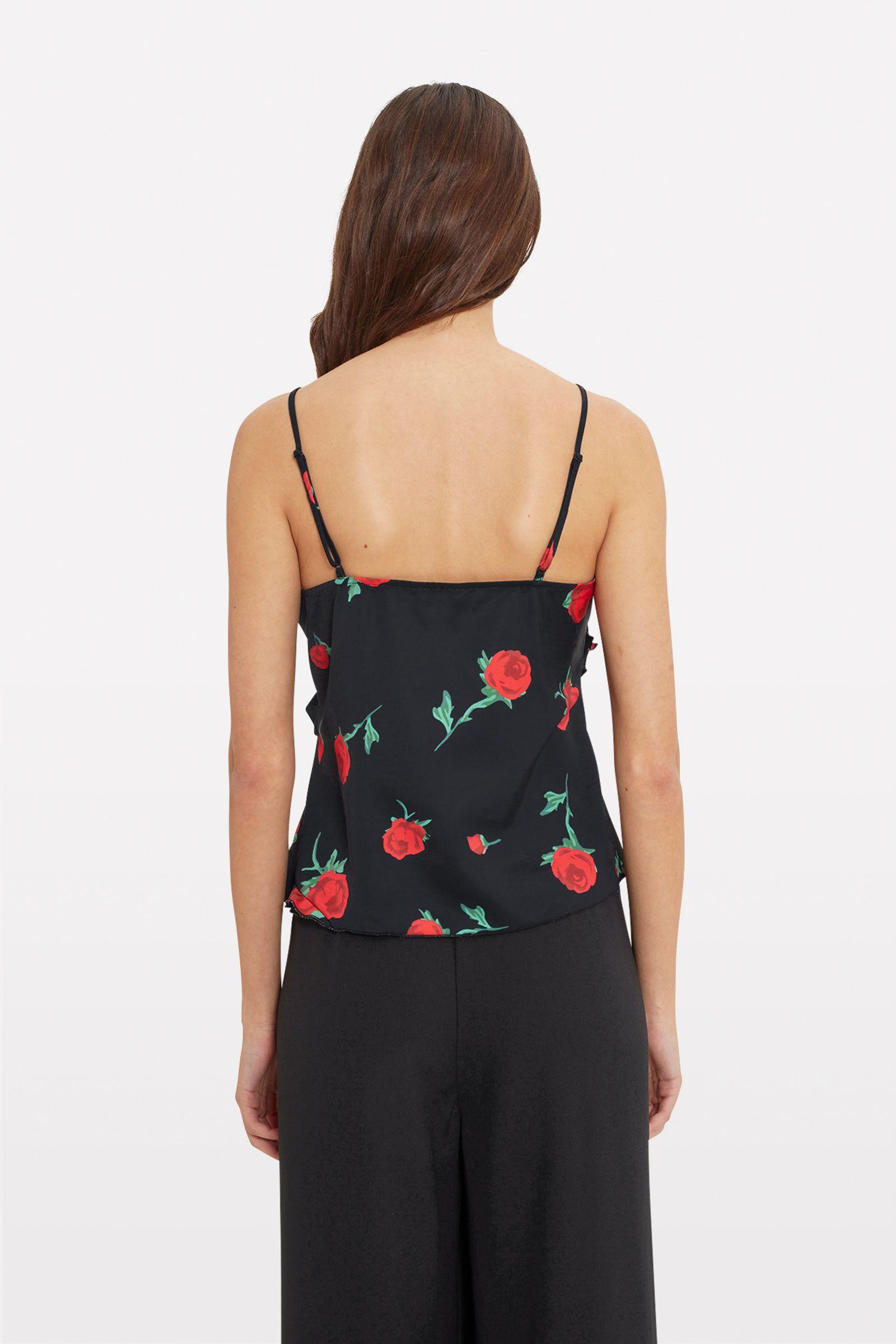 ENKATIE SL TOP AOP 7151 Red roses