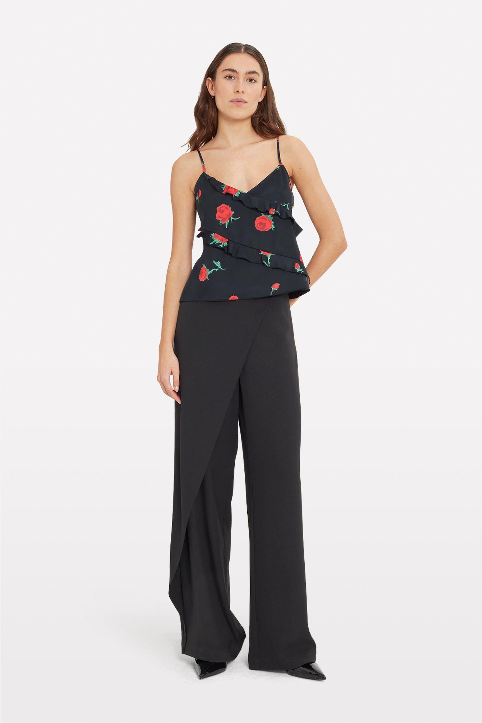 ENKATIE SL TOP AOP 7151 Red roses