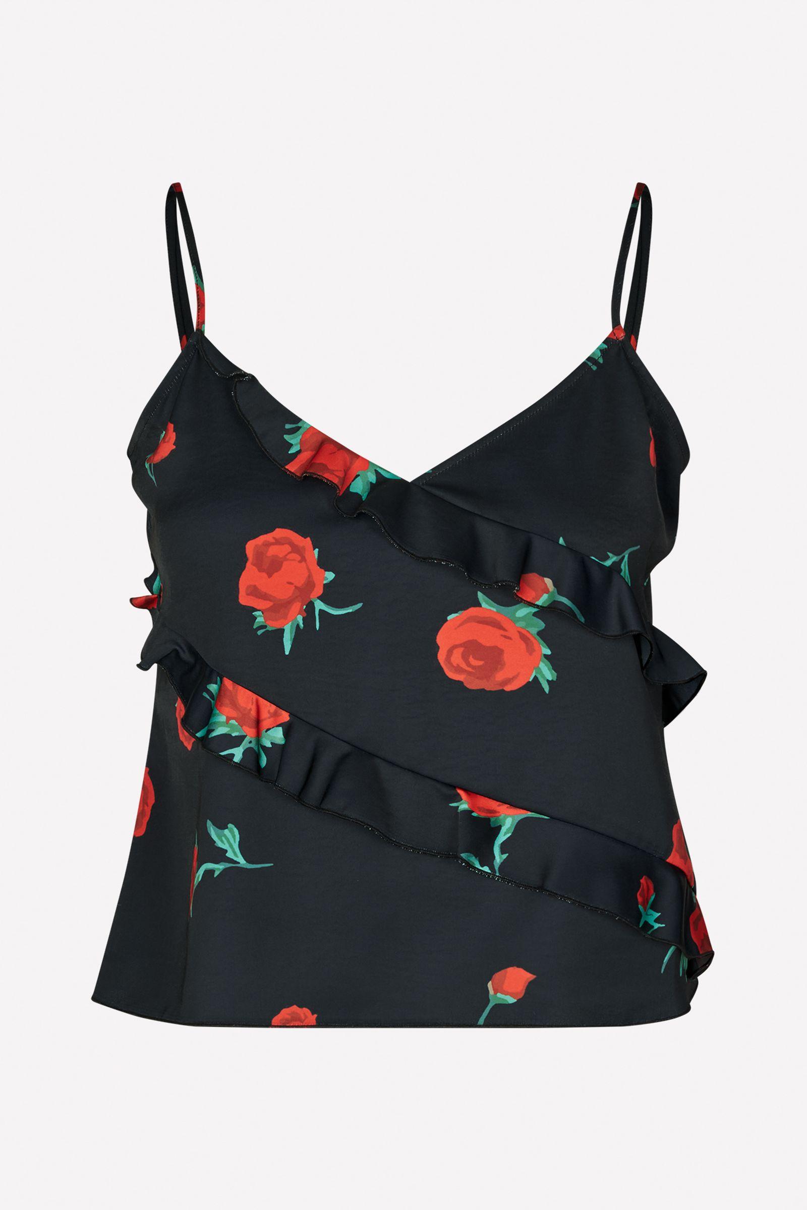 ENKATIE SL TOP AOP 7151 Red roses