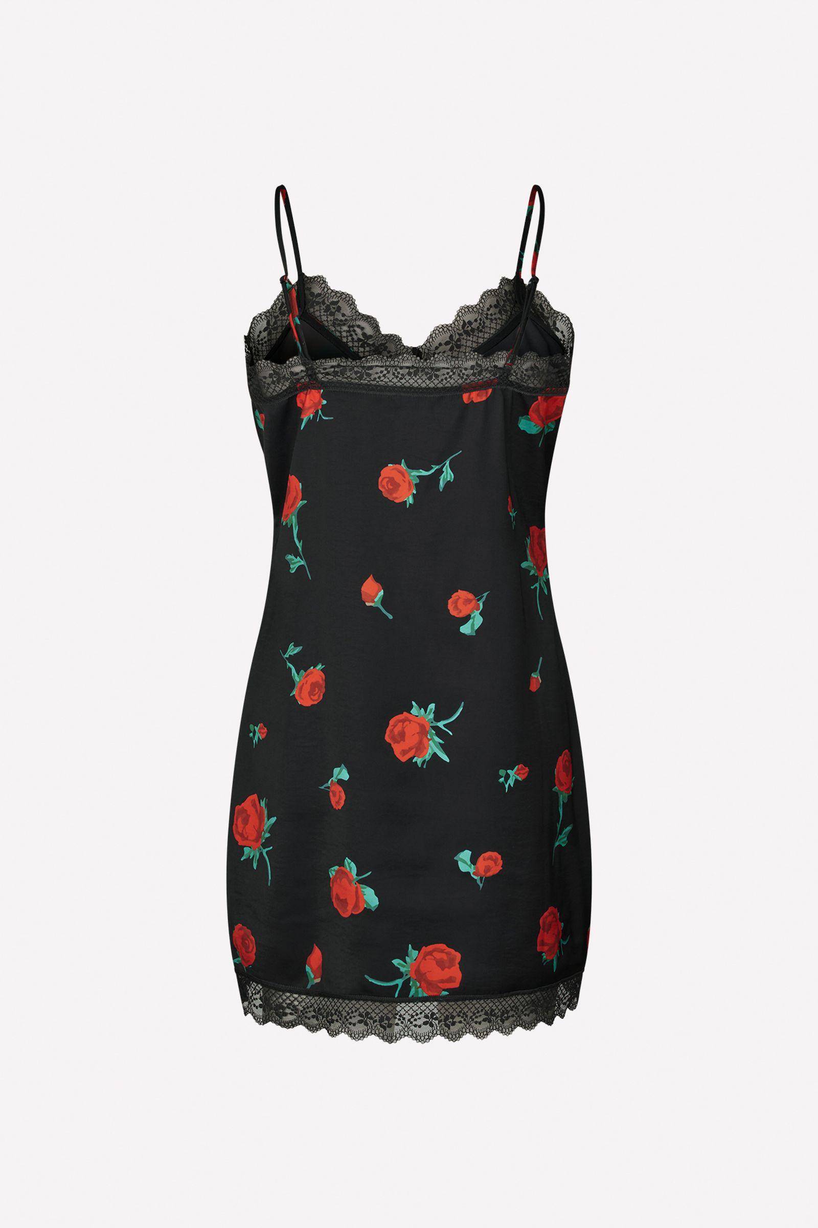 ENKATIE SL DRESS AOP 7151 Red roses