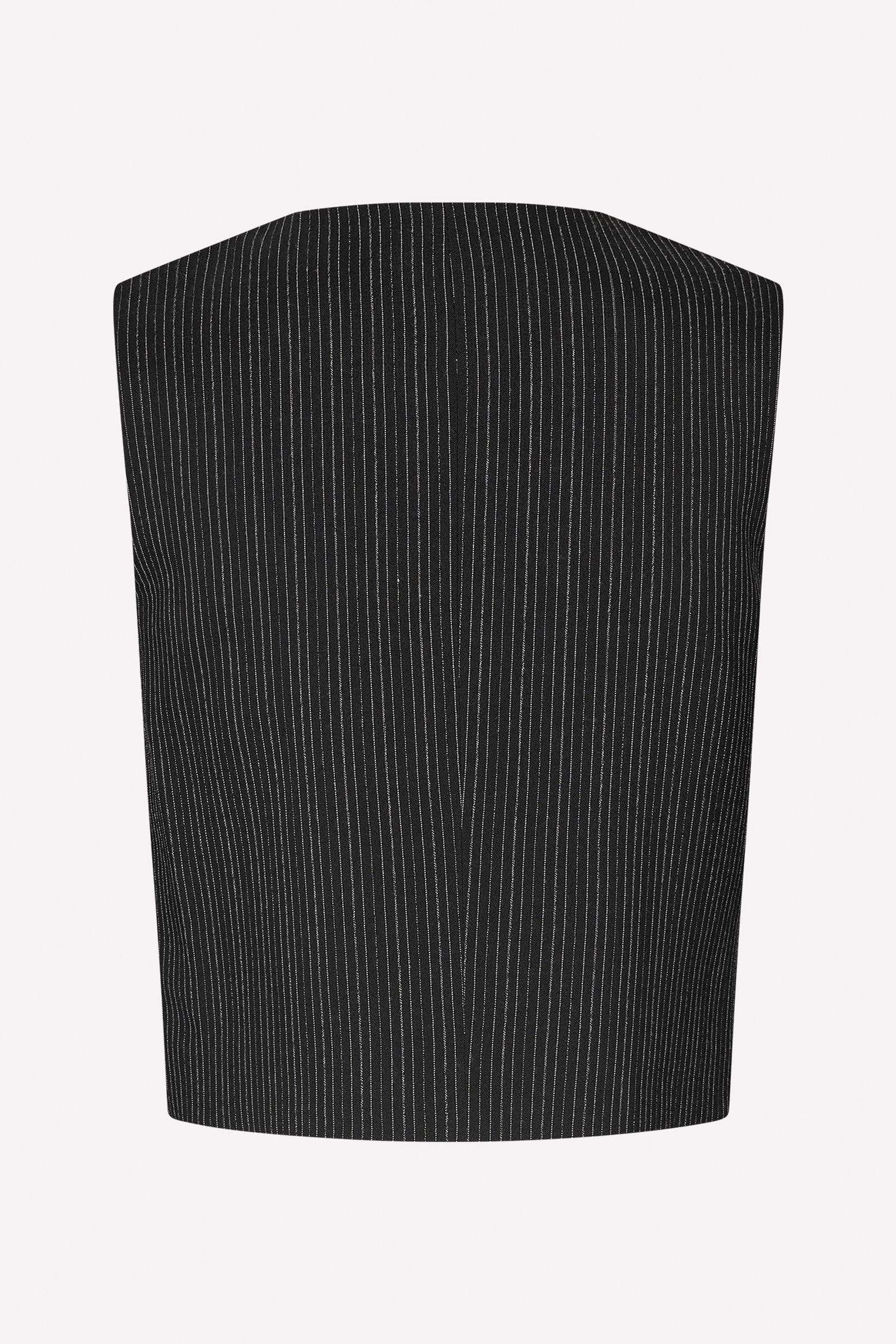 ENNELLY VEST 7176 Black pinstripe