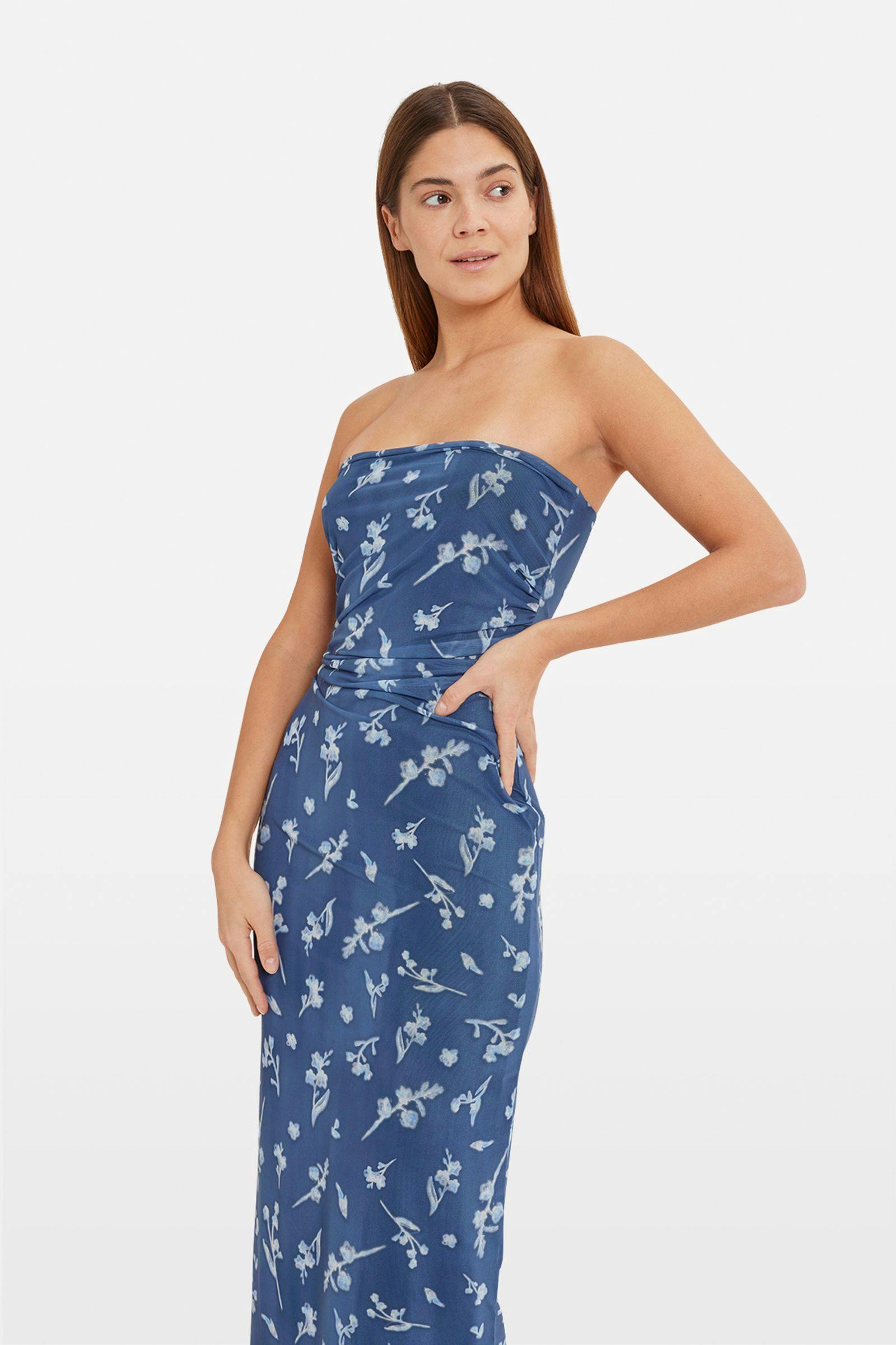 ENWILMA TUBE DRESS AOP 7042 Cloudy flower