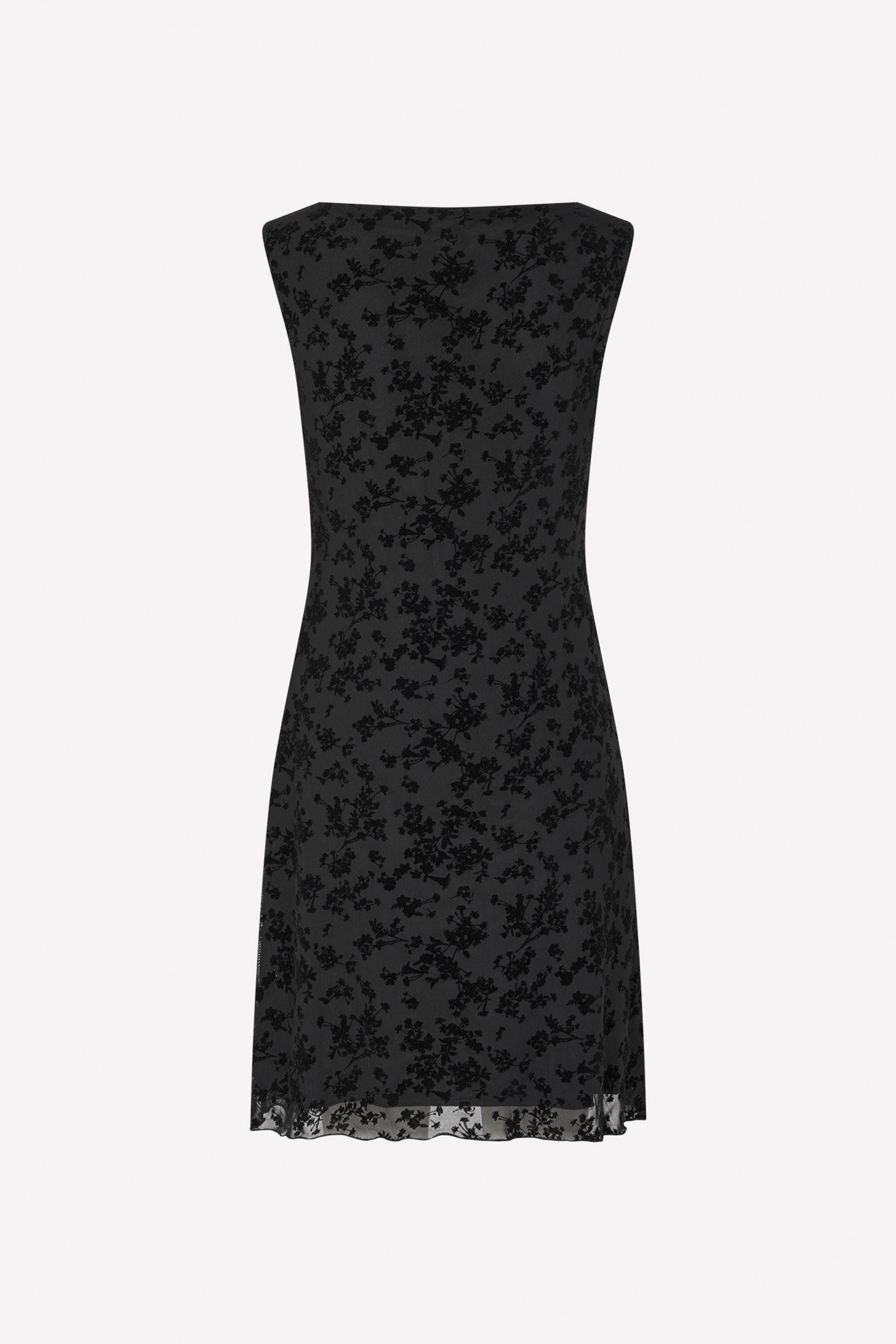 ENNICOLA SL DRESS 7179 Black leaves