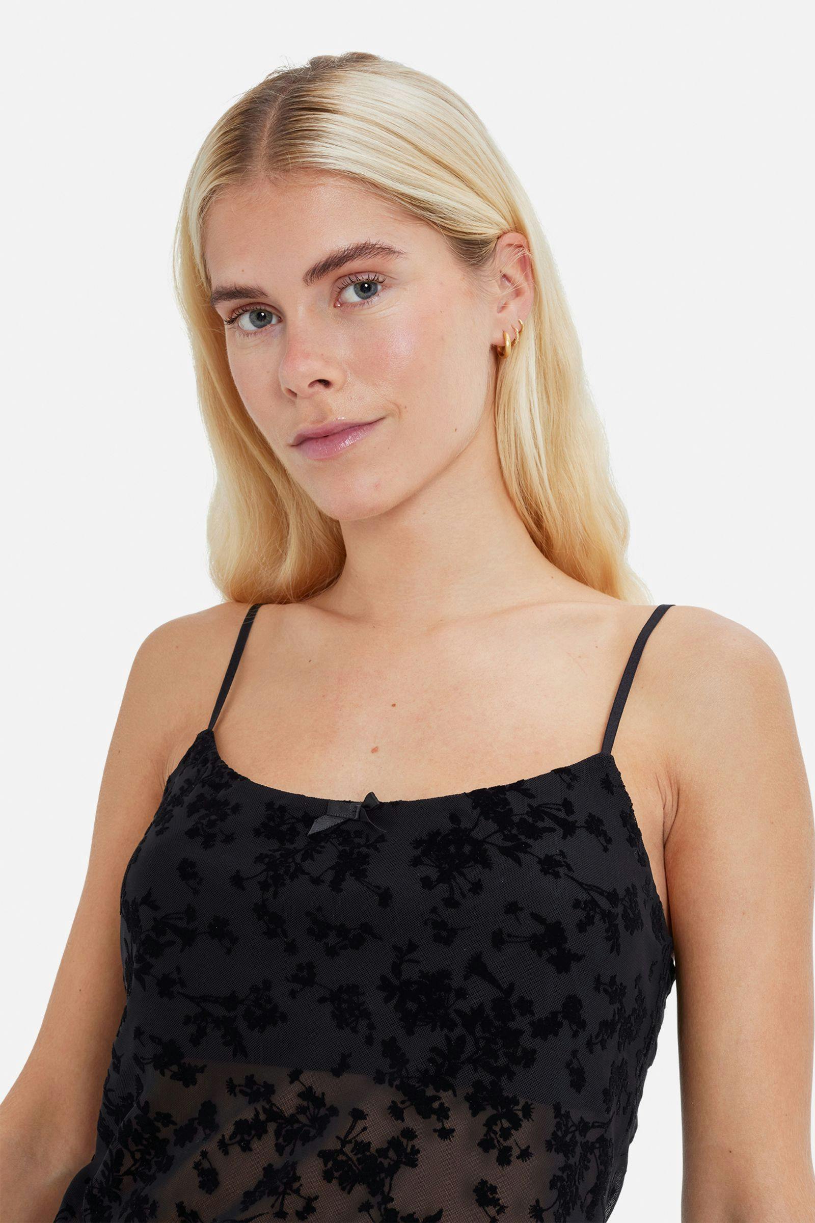 ENNICOLA SL TOP 7179 Black leaves