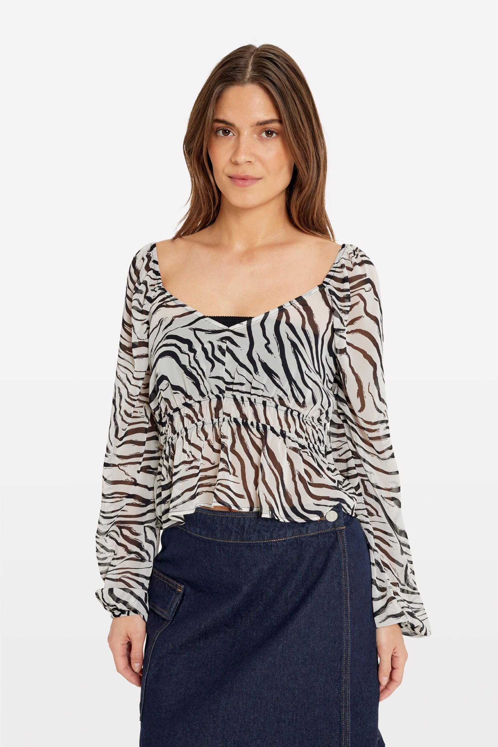 ENMATCH LS TOP AOP 7004 Wild Zebra