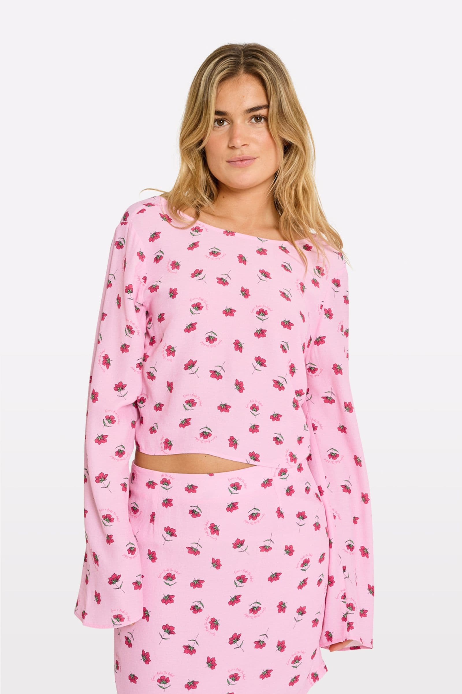 ENBALANCE LS TOP AOP EXB 7014 PINK FLOWER