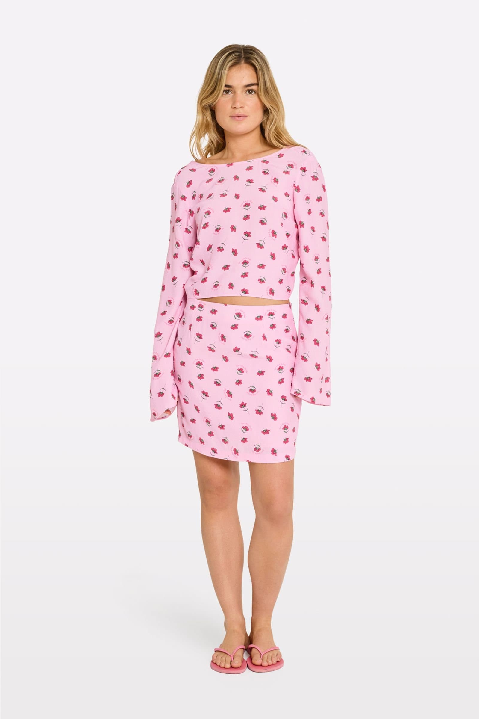 ENBALANCE LS TOP AOP EXB 7014 PINK FLOWER