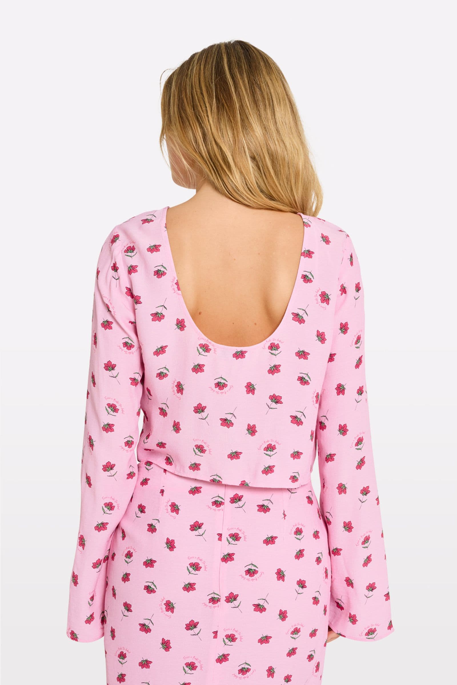 ENBALANCE LS TOP AOP EXB 7014 PINK FLOWER