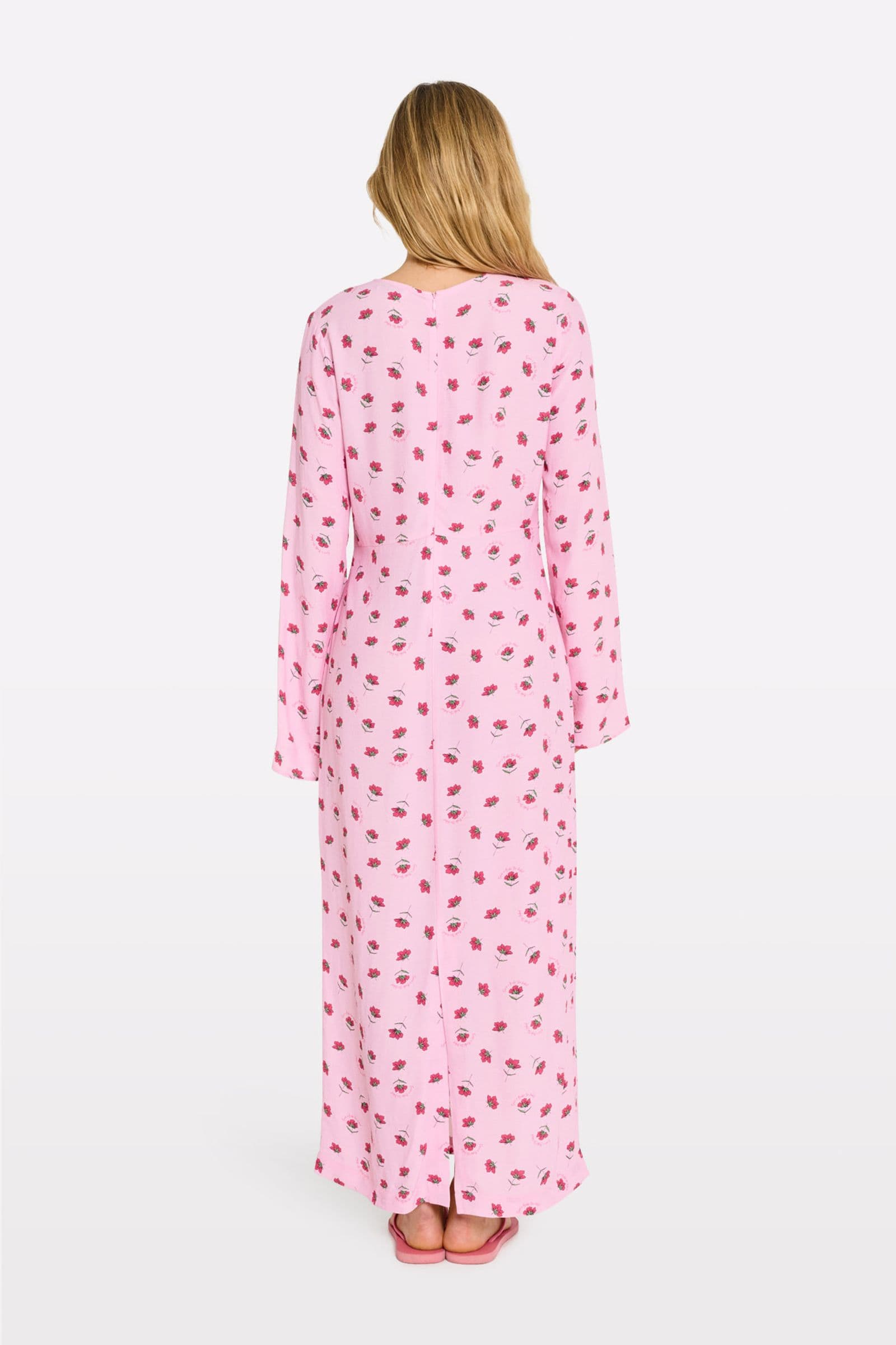 ENBALANCE LS DRESS AOP EXB 7014 PINK FLOWER