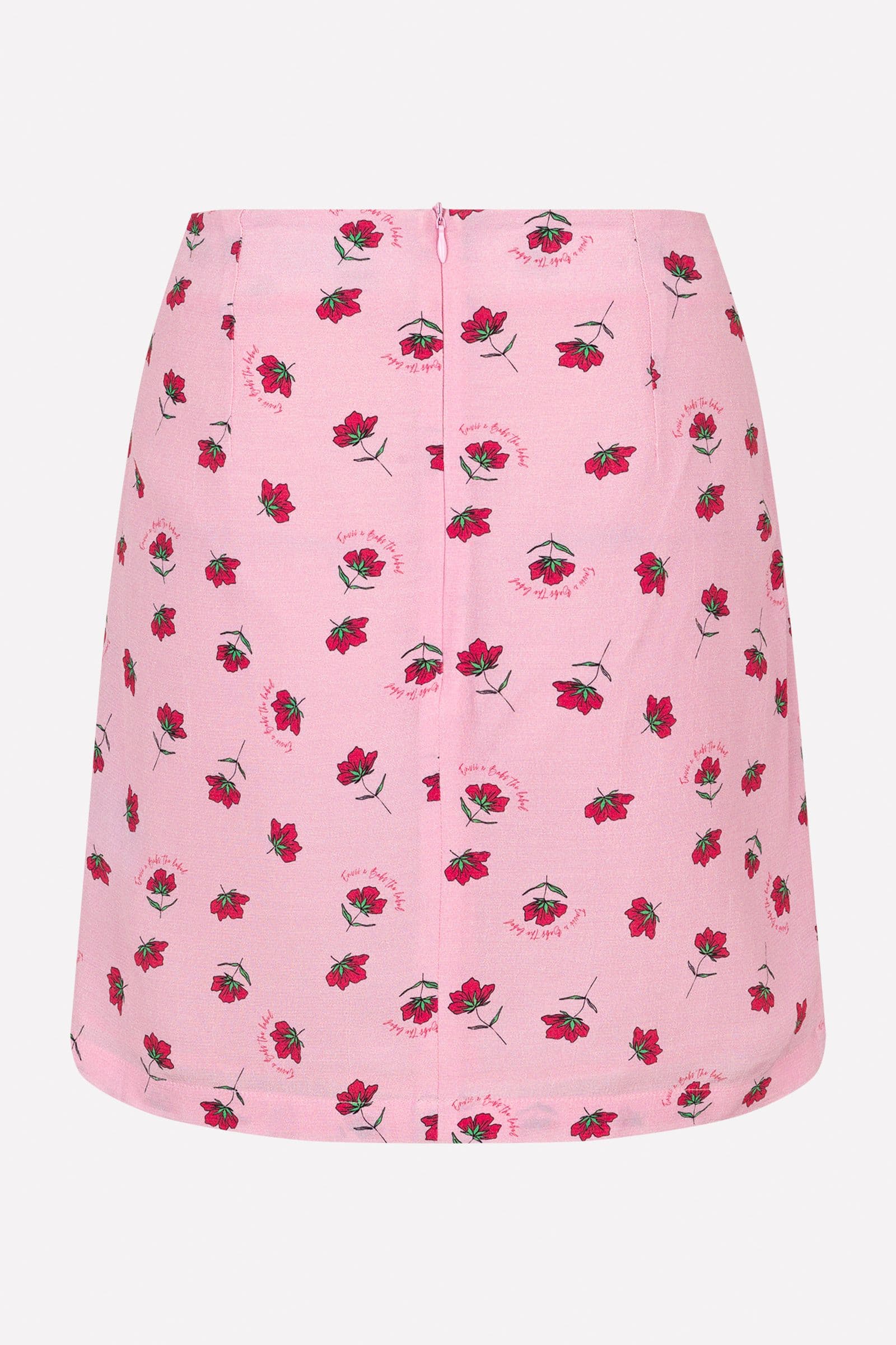 ENKANGAROO MINI SKIRT AOP EXB 7014 PINK FLOWER