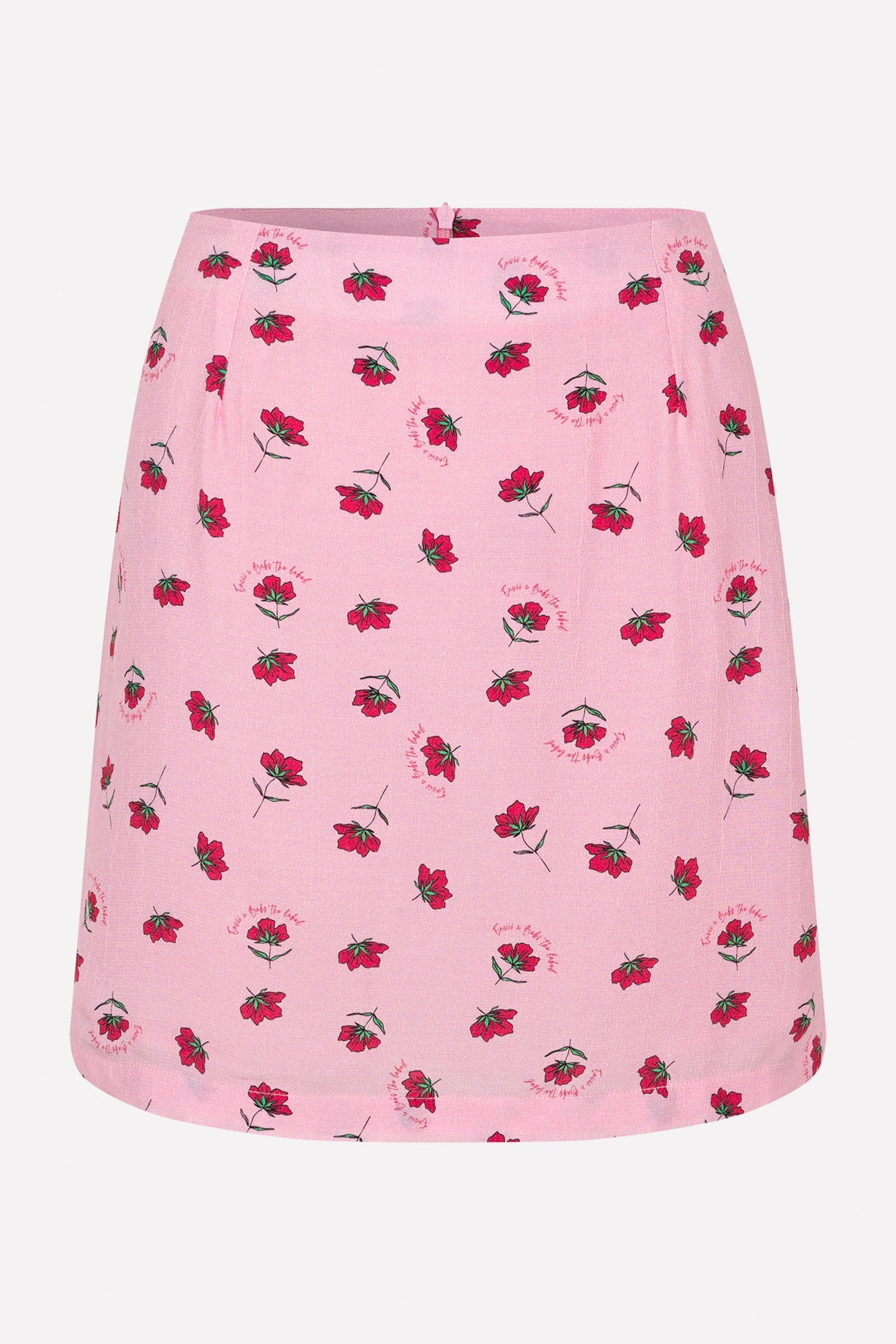 ENKANGAROO MINI SKIRT AOP EXB 7014 PINK FLOWER