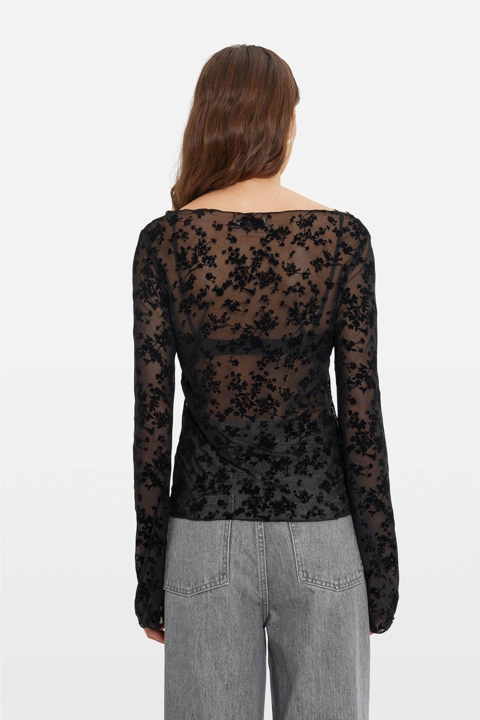 ENNICOLA LS TOP 7179 Black leaves