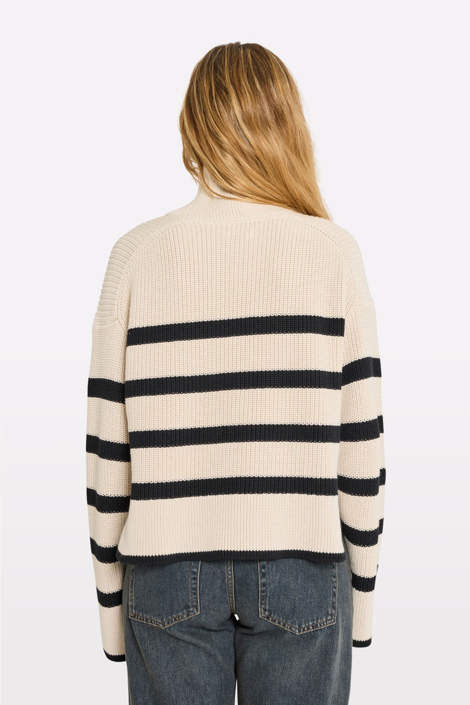 ENHOLLIE LS KNIT 5190 Oatmeal-black