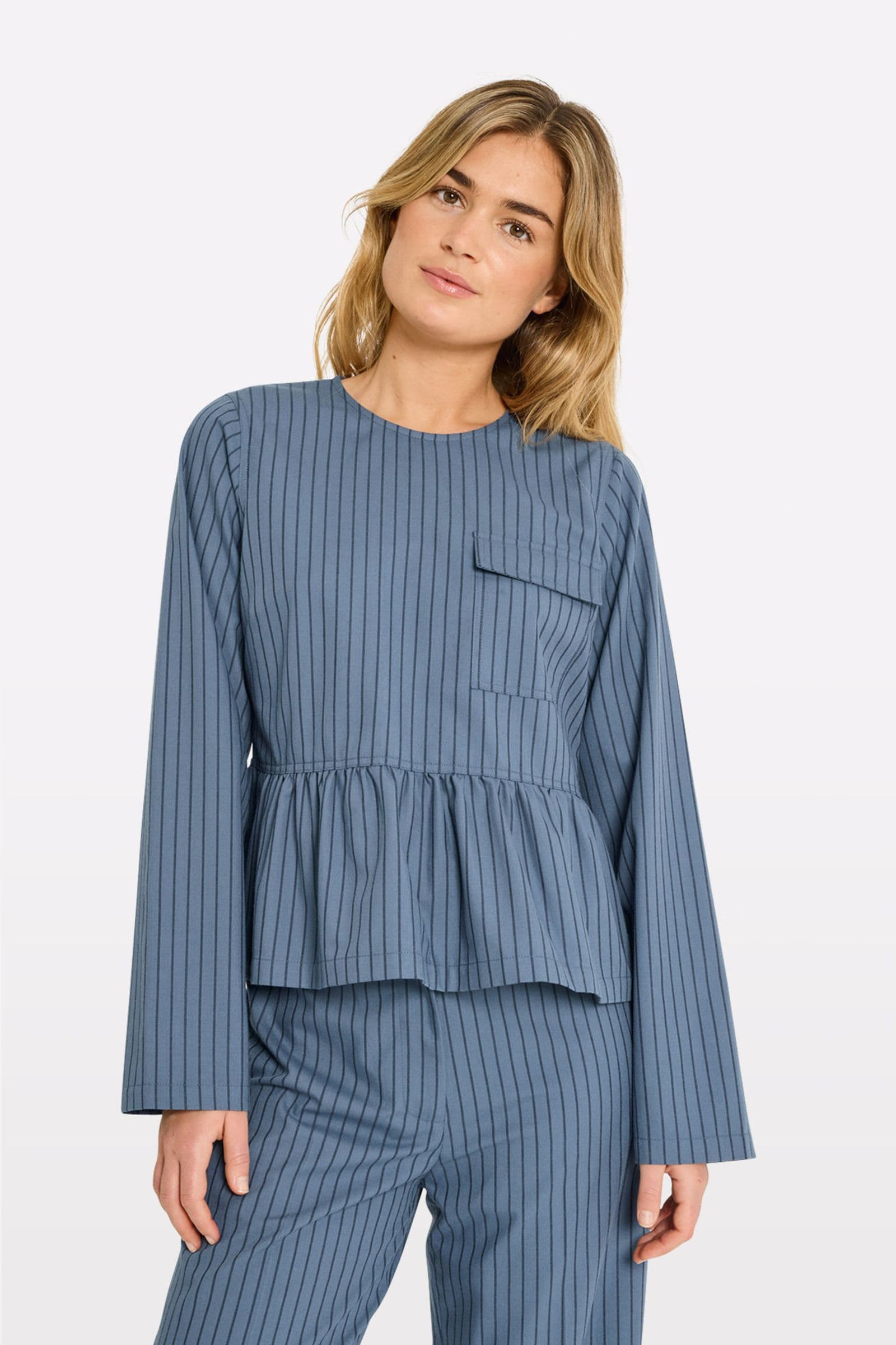 ENCOYOTE LS TOP ST 7135 Blue-navy Stripe