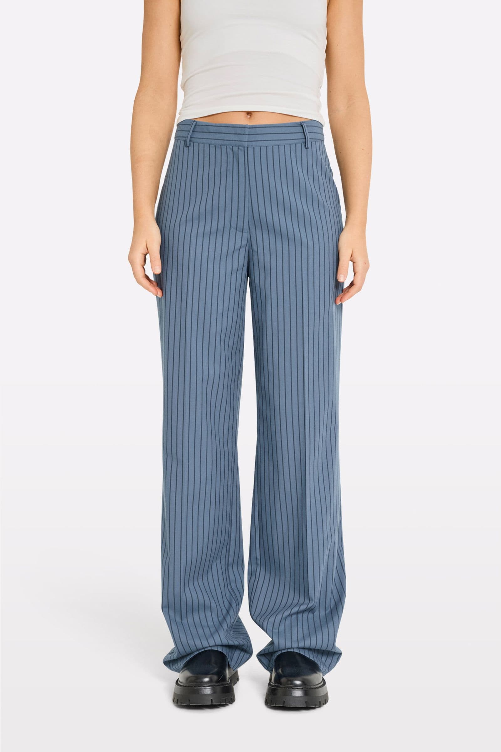 ENSMITH PANTS ST 7135 Blue-navy Stripe