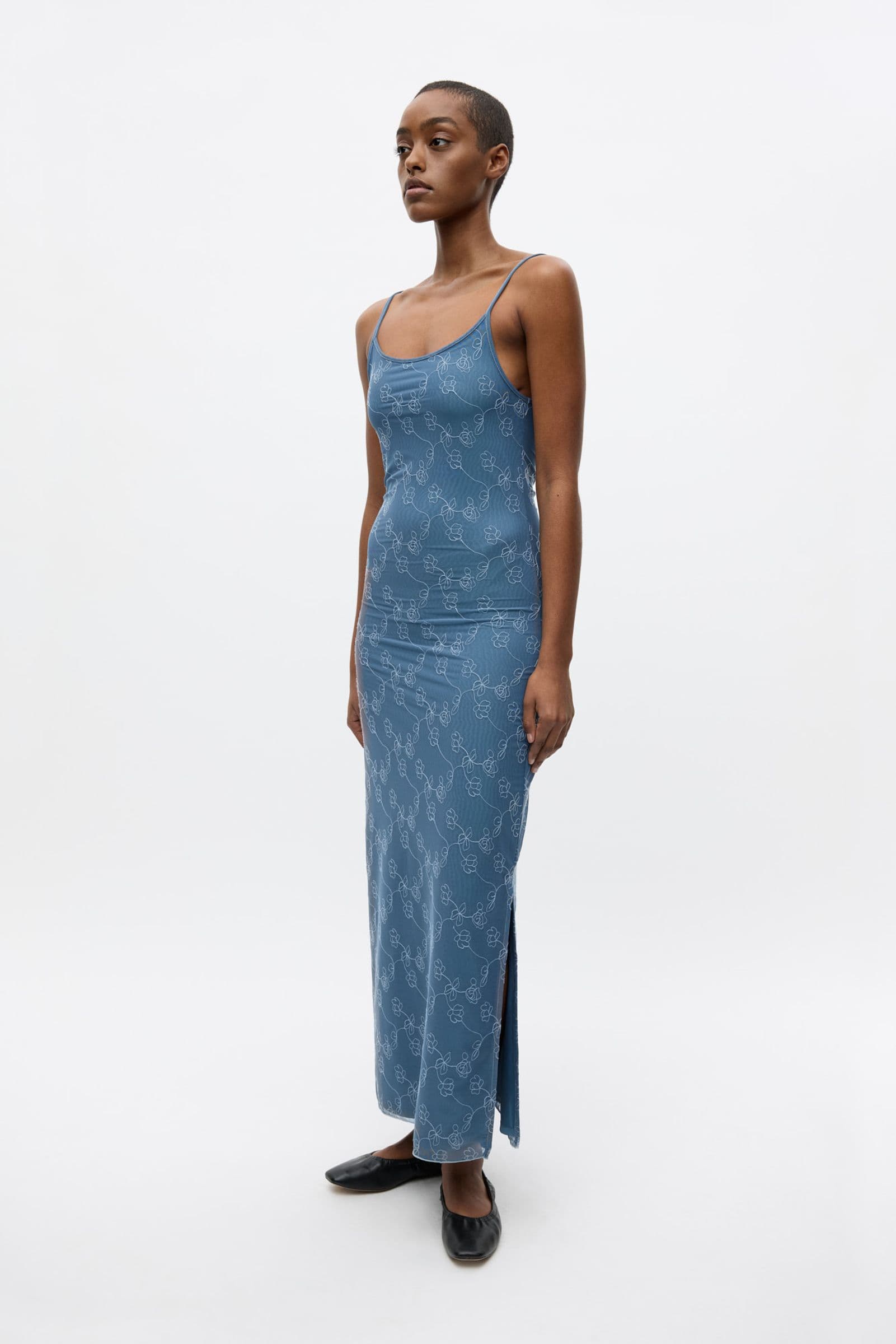 ENNICOLA SL SLIP DRESS 7191 Bluefin