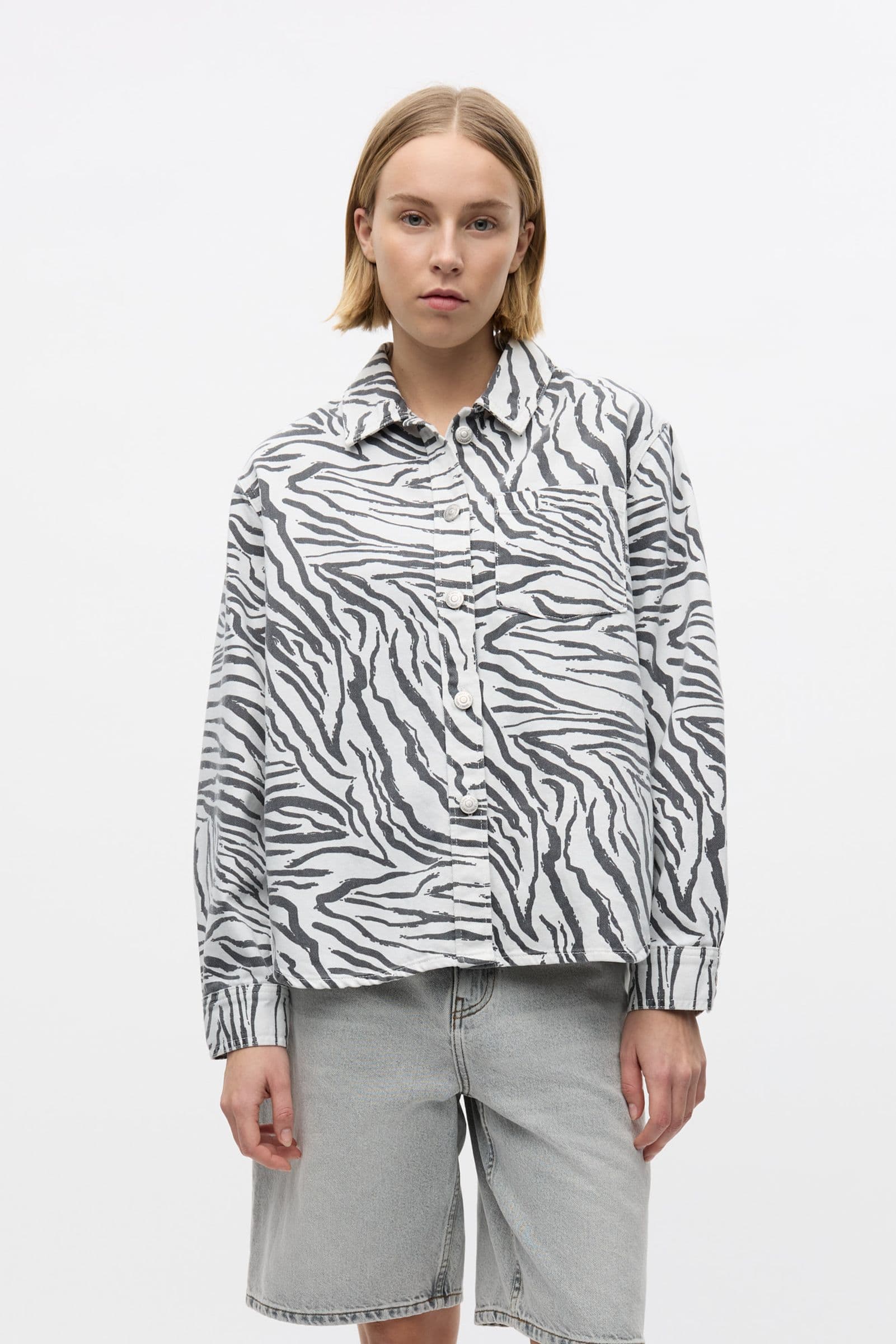 ENTAMARI LS SHIRT AOP 7136 Washed Zebra