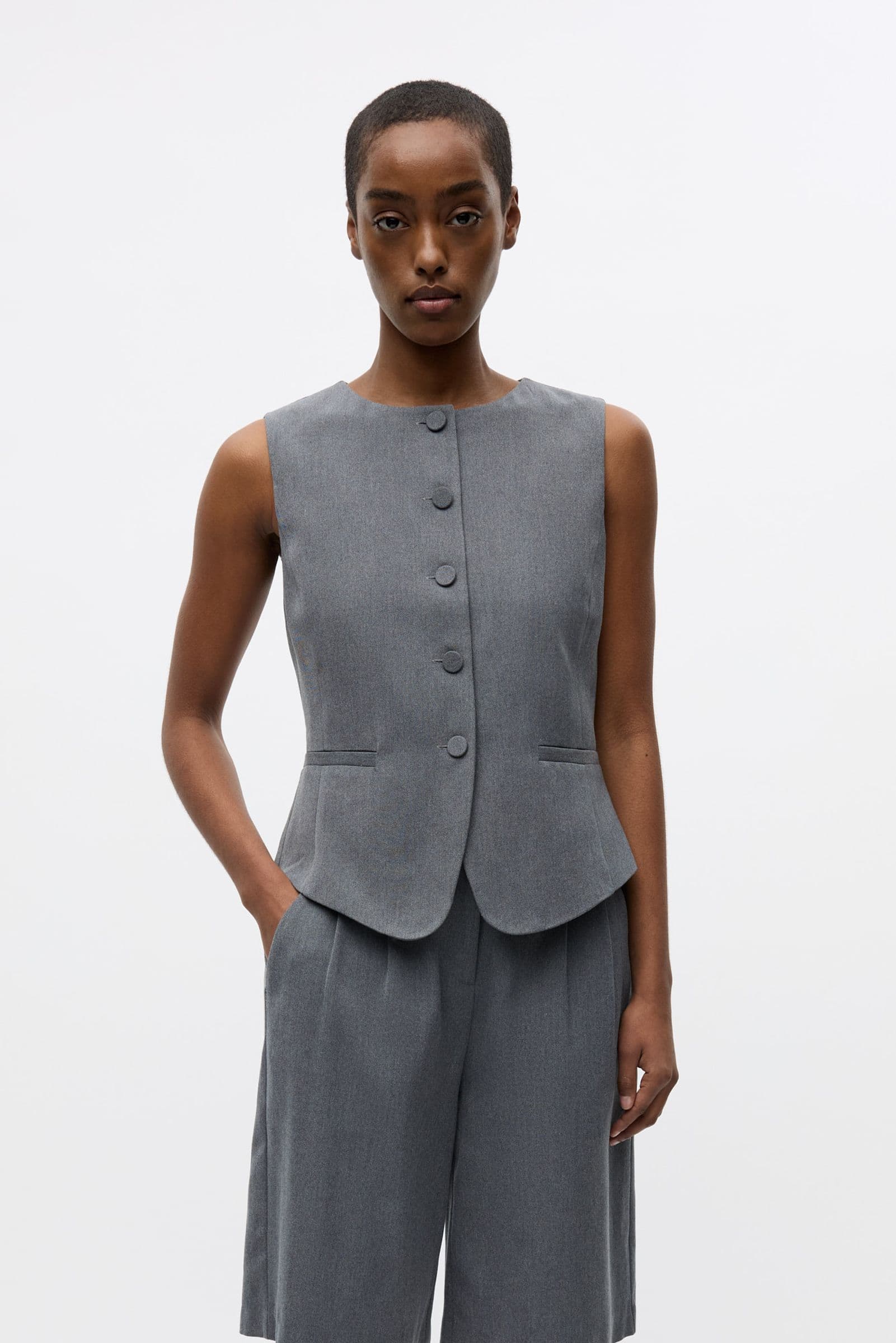 ENDORE O-N VEST 7092 Mid Grey Mel